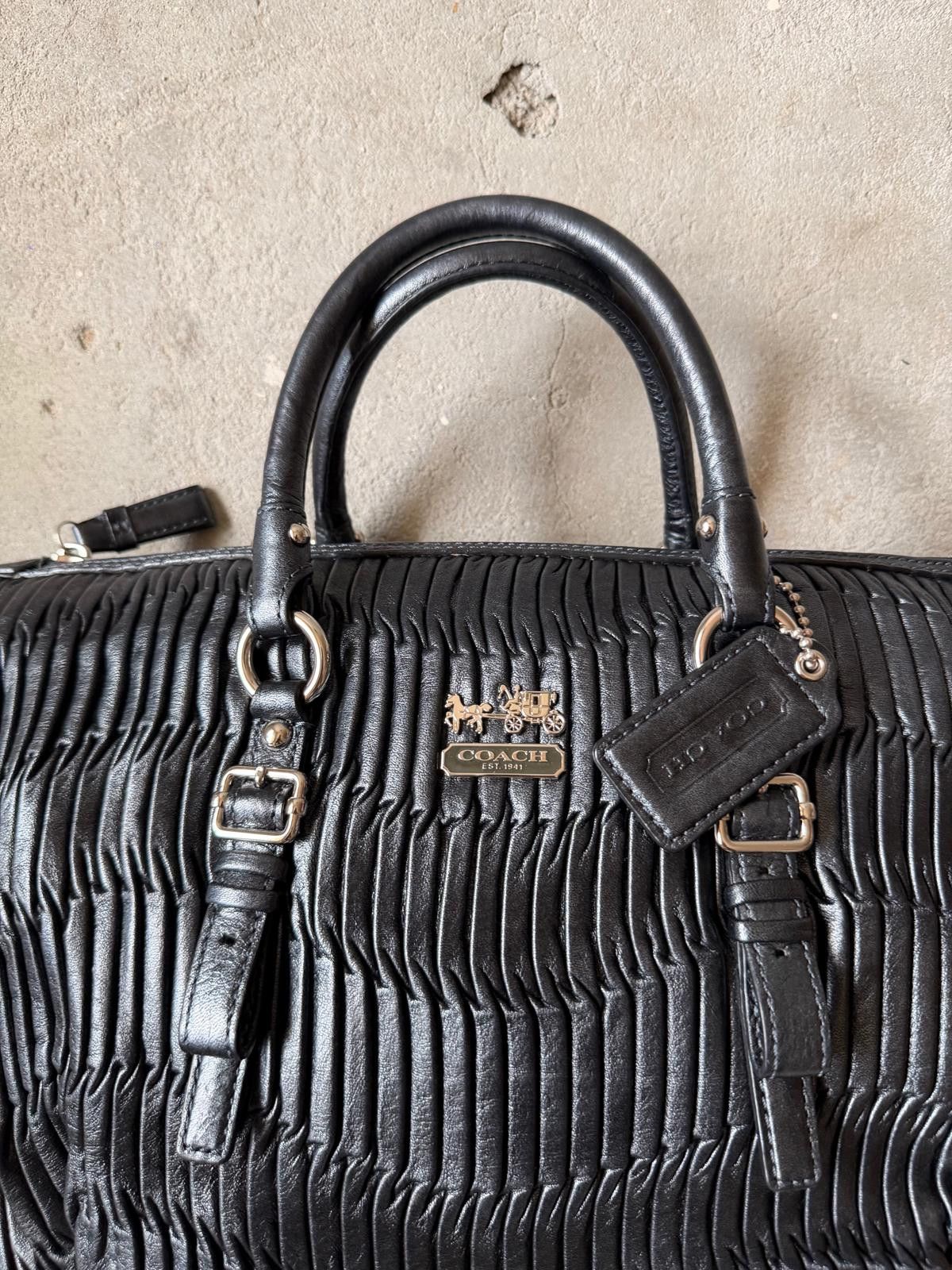 Coach Coach Madison Woven Shoulder Bag Black Size ONE SIZE - 4 Thumbnail