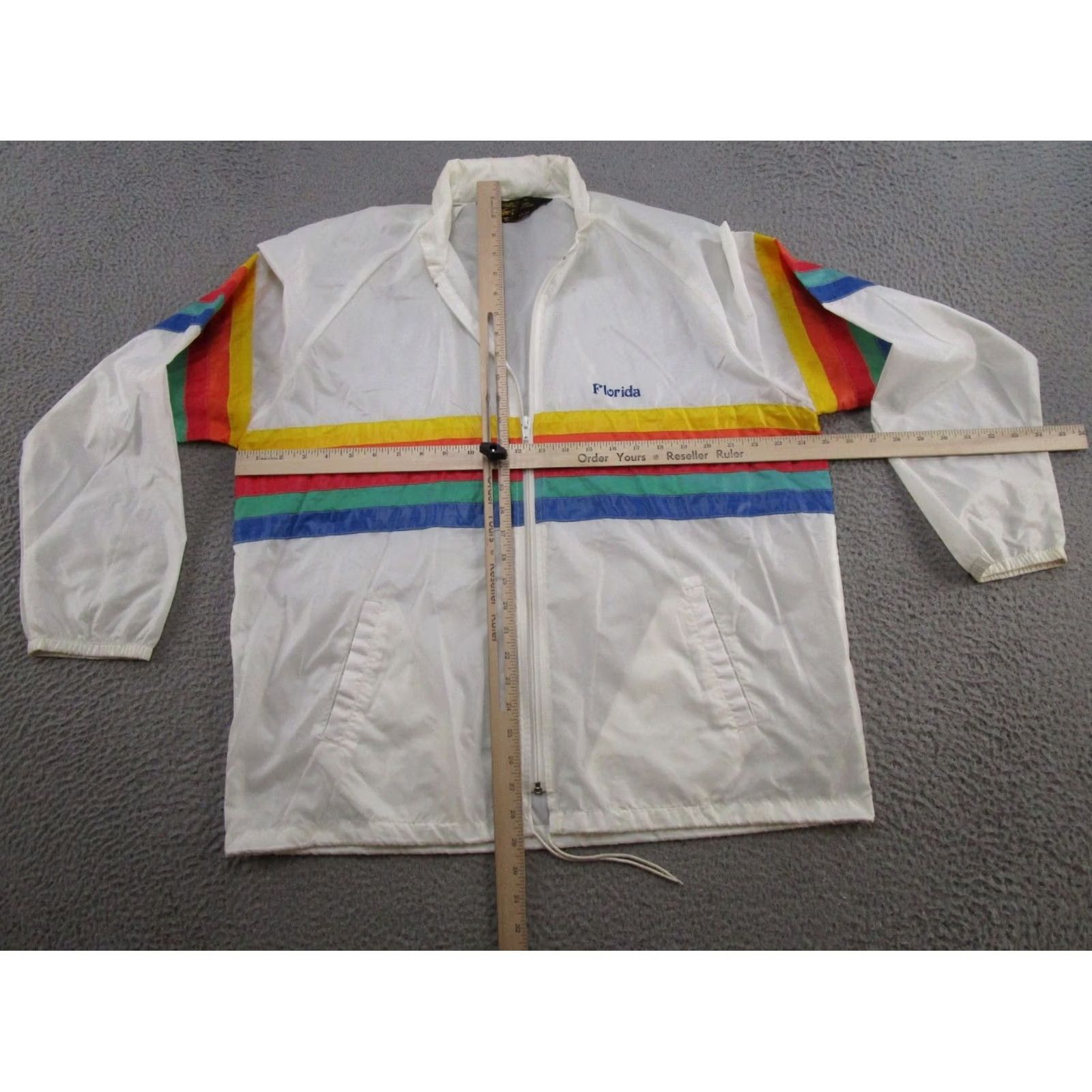 Rainbow VTG 80s Rainbow Miami Florida Sherry Windbreaker Lightweight Jacket Size L Pride Windbreaker Jacket Rainbow Multicolor Men L Womens Size US L / EU 52-54 / 3 - 6 Thumbnail