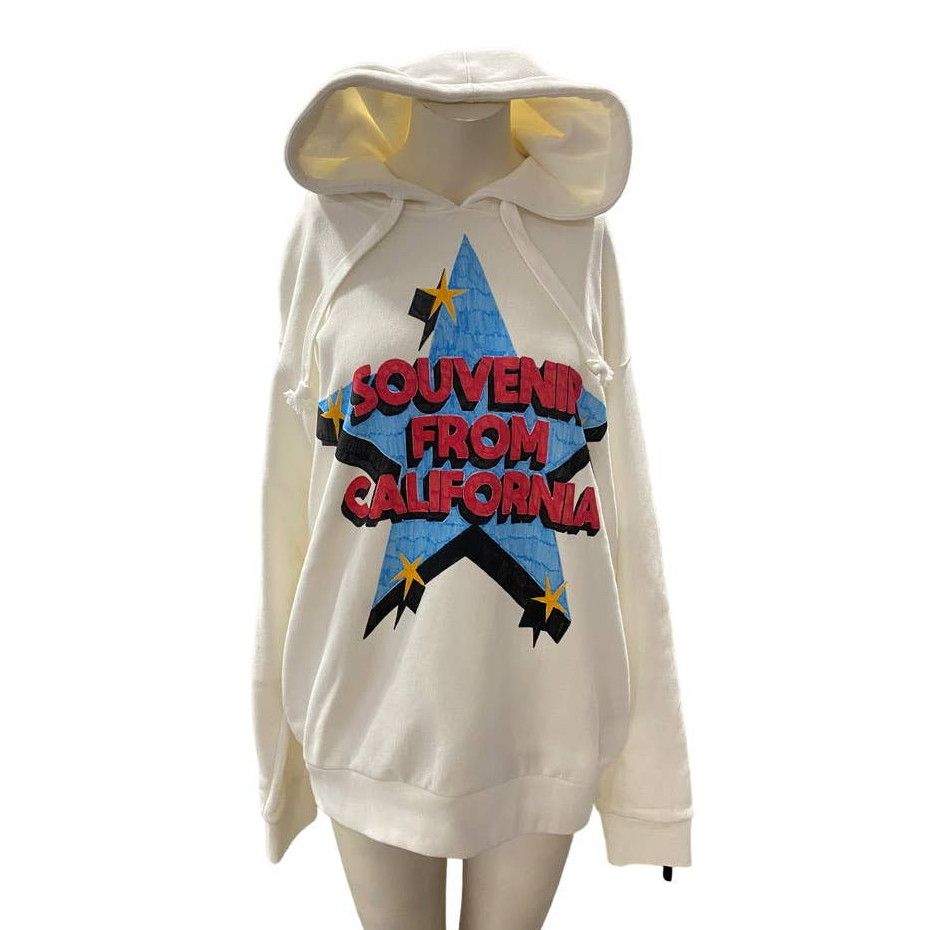 image of Gucci Hooded Sweatshirt Souvenir From California Hoodie in White, Women's (Size Small)