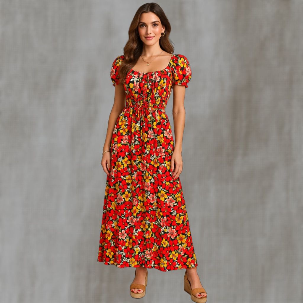 black casual summer maxi dress Women's Black Summer Maxi Dress with Eyelet Hem, Wide Straps, Tiered R