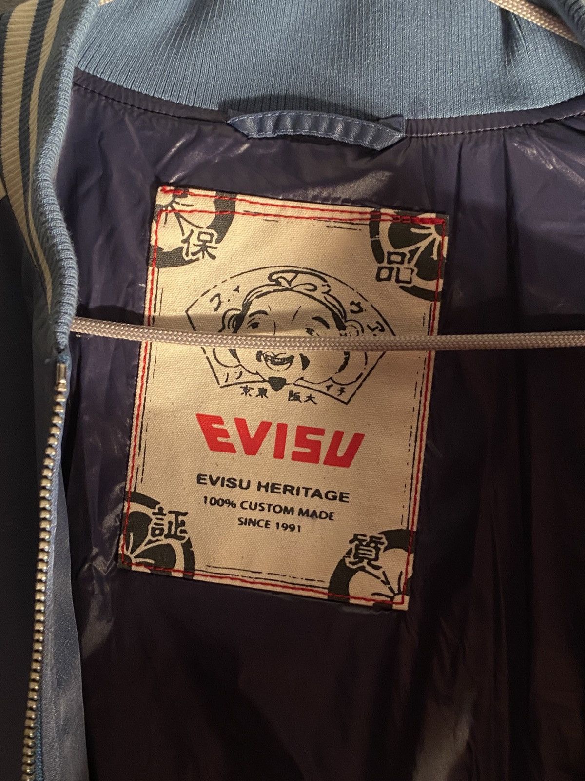 Evisu × Japanese Brand “THE GOD OF FORTUNE RIDING WAVES”EMBROIDERY SOUVENIR JACKET Size US M / EU 48-50 / 2 - 7 Thumbnail