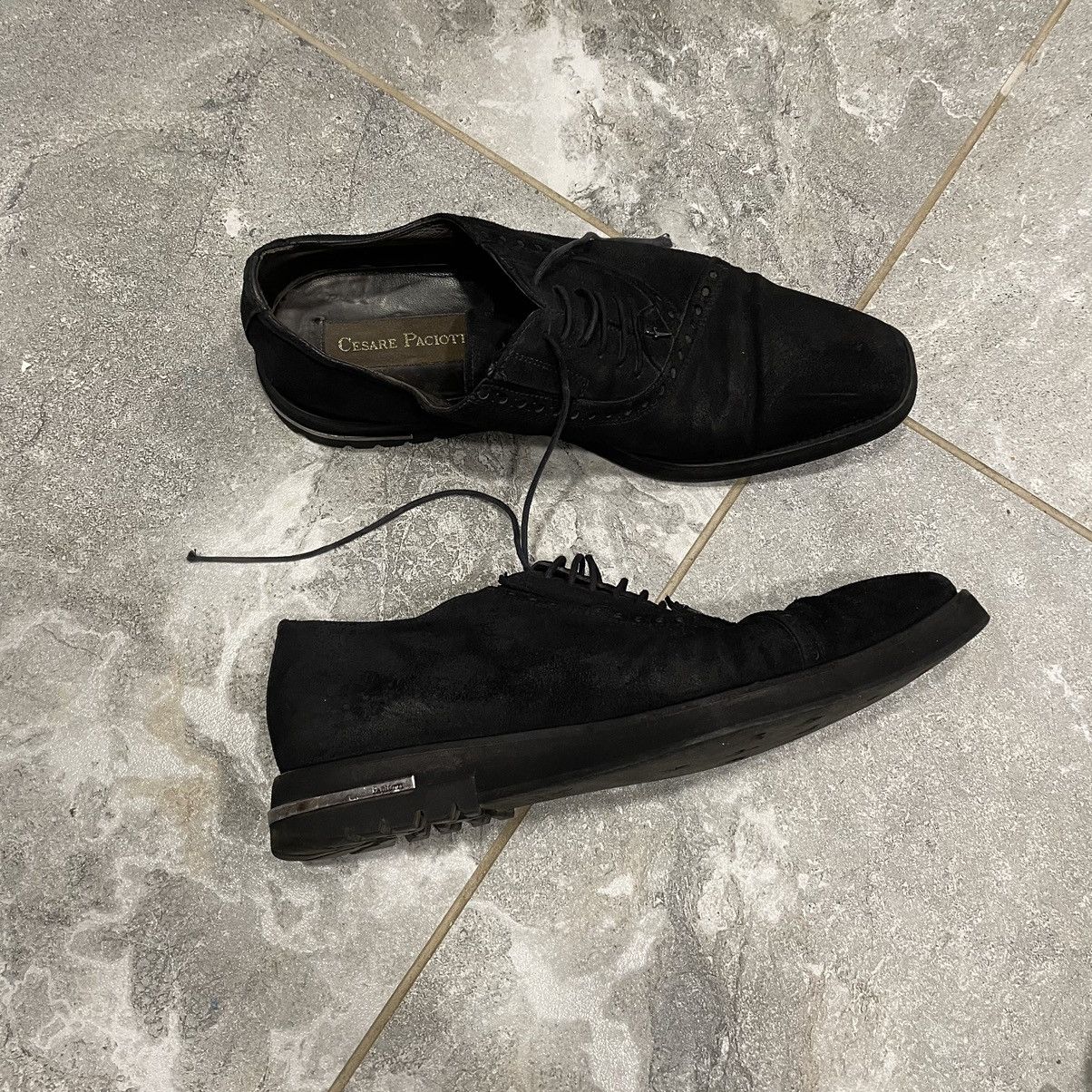 Paciotti 8/5 Cesare Paciotti Perforat boots velour suede Derby Shoes Size US 8.5 / EU 41-42 - 4 Thumbnail