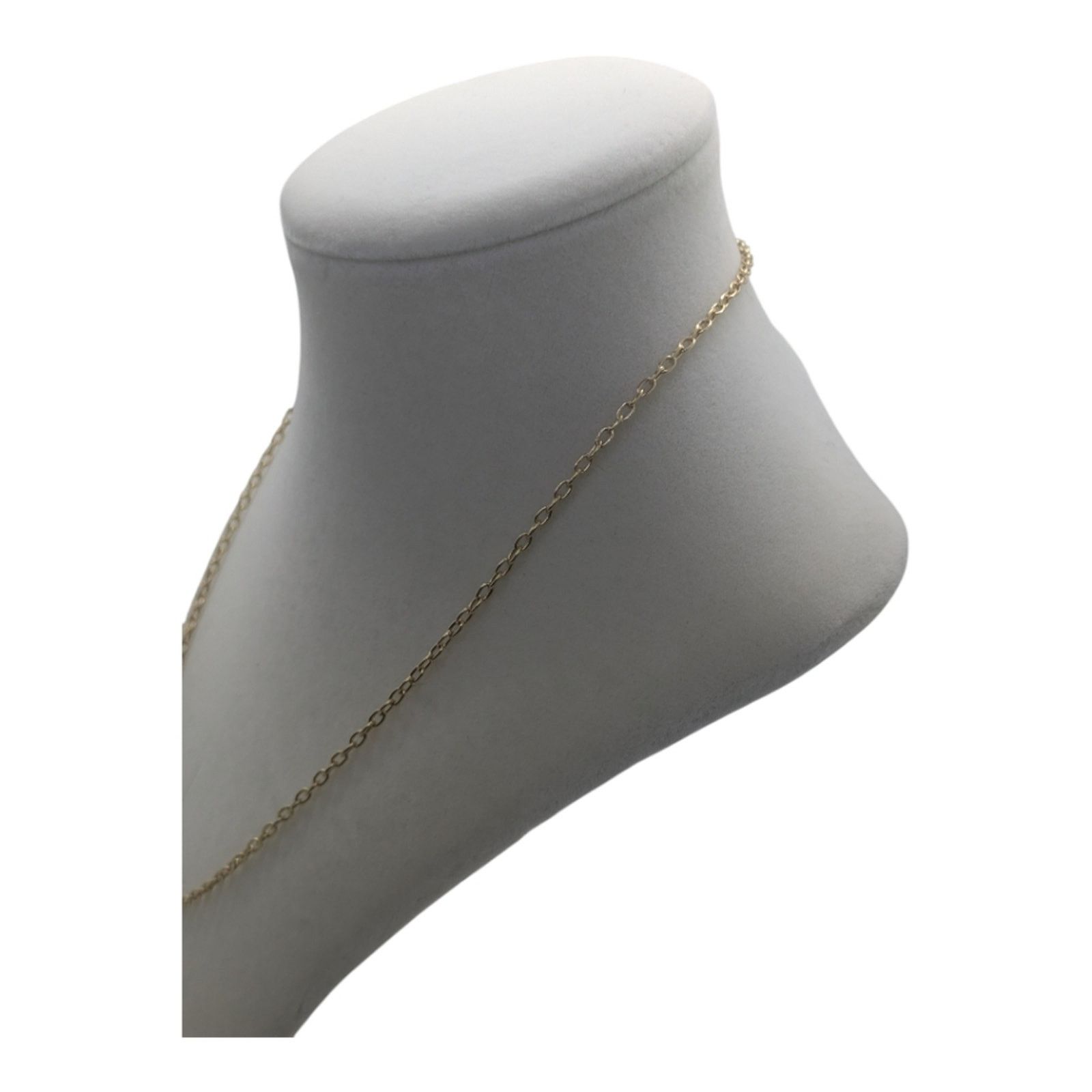 The Unbranded Brand 14KT Solid Gold Rolo Hollow Necklace Size ONE SIZE - 3 Thumbnail