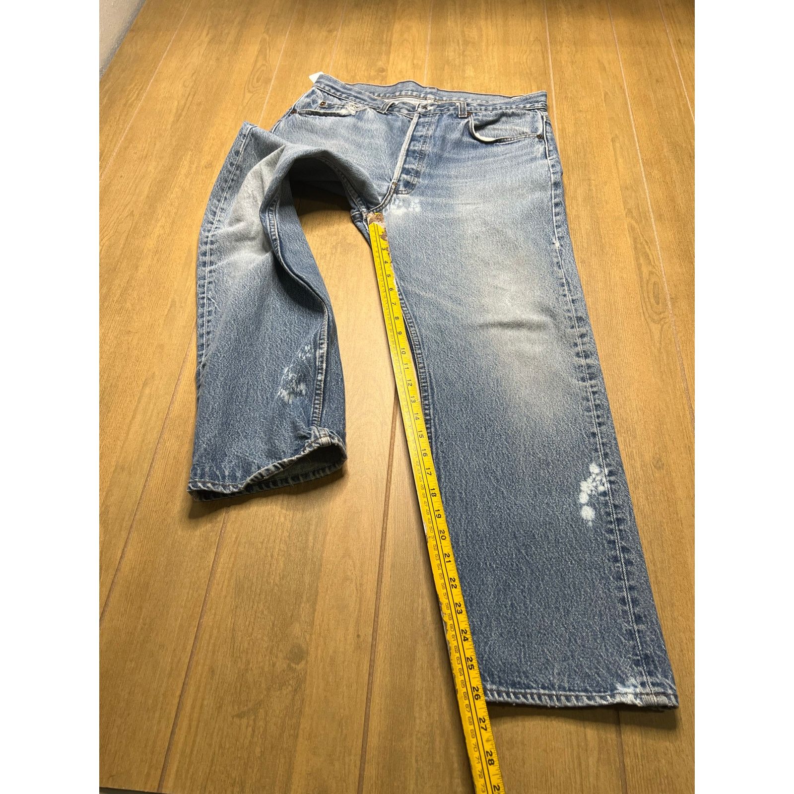 Levi's VTG Levi’s 501 Jeans USA Button Fly Faded Distressed 33x26 Size US 33 - 7 Thumbnail