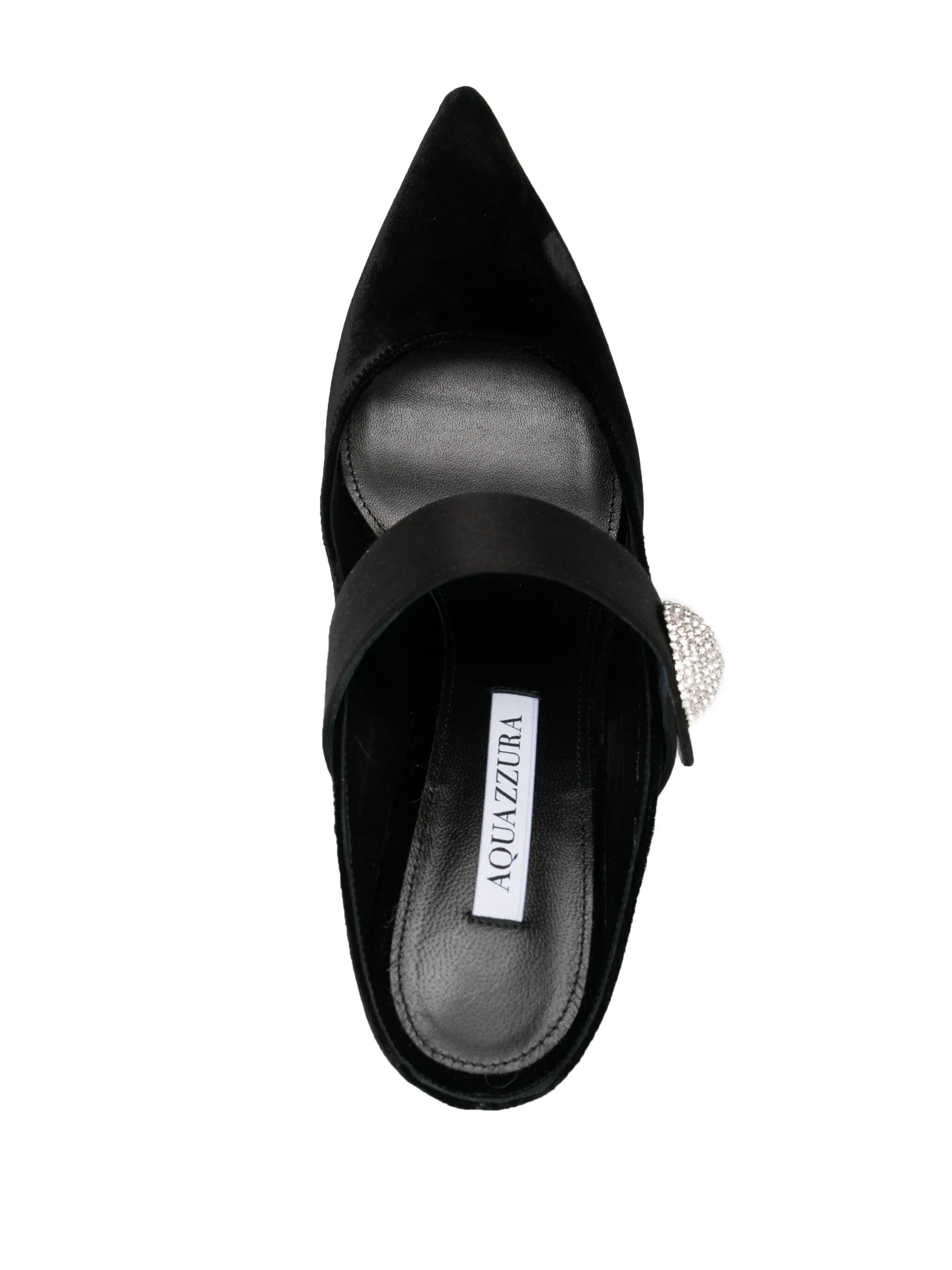 Aquazzura o1srvl11e1024 Mules in Black Size US 8 / IT 38 - 3 Thumbnail