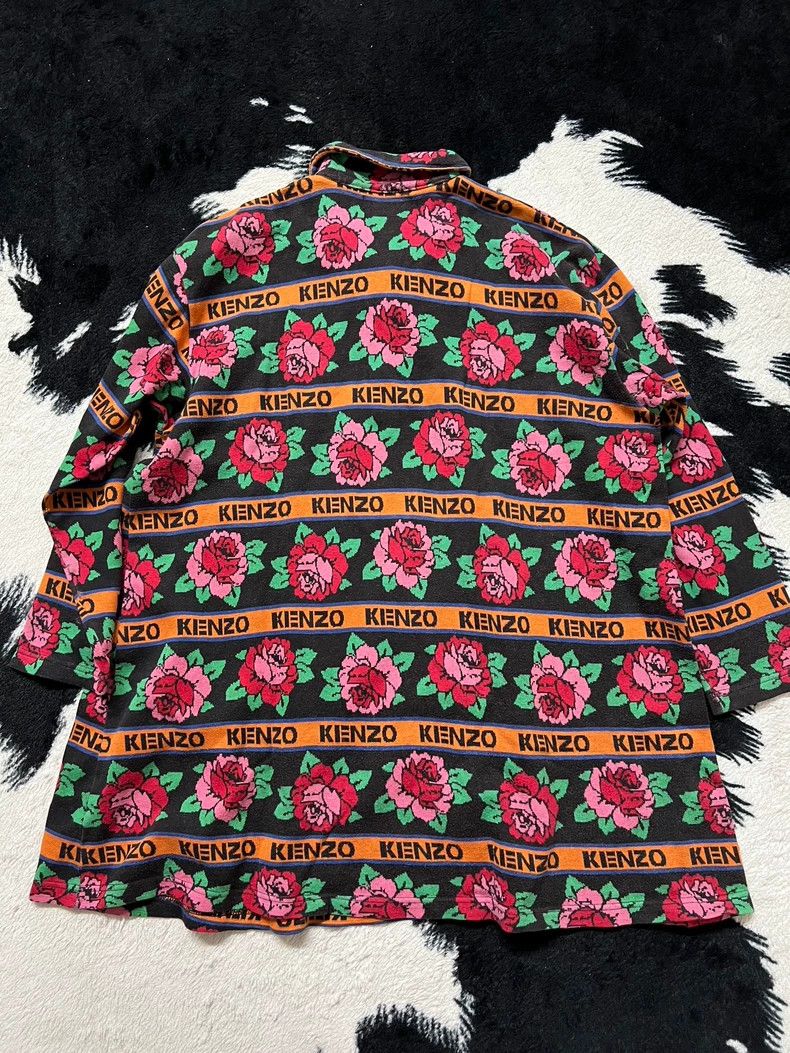 Kenzo KENZO Full print logo classic flower shirt Size M / US 6-8 / IT 42-44 - 6 Thumbnail