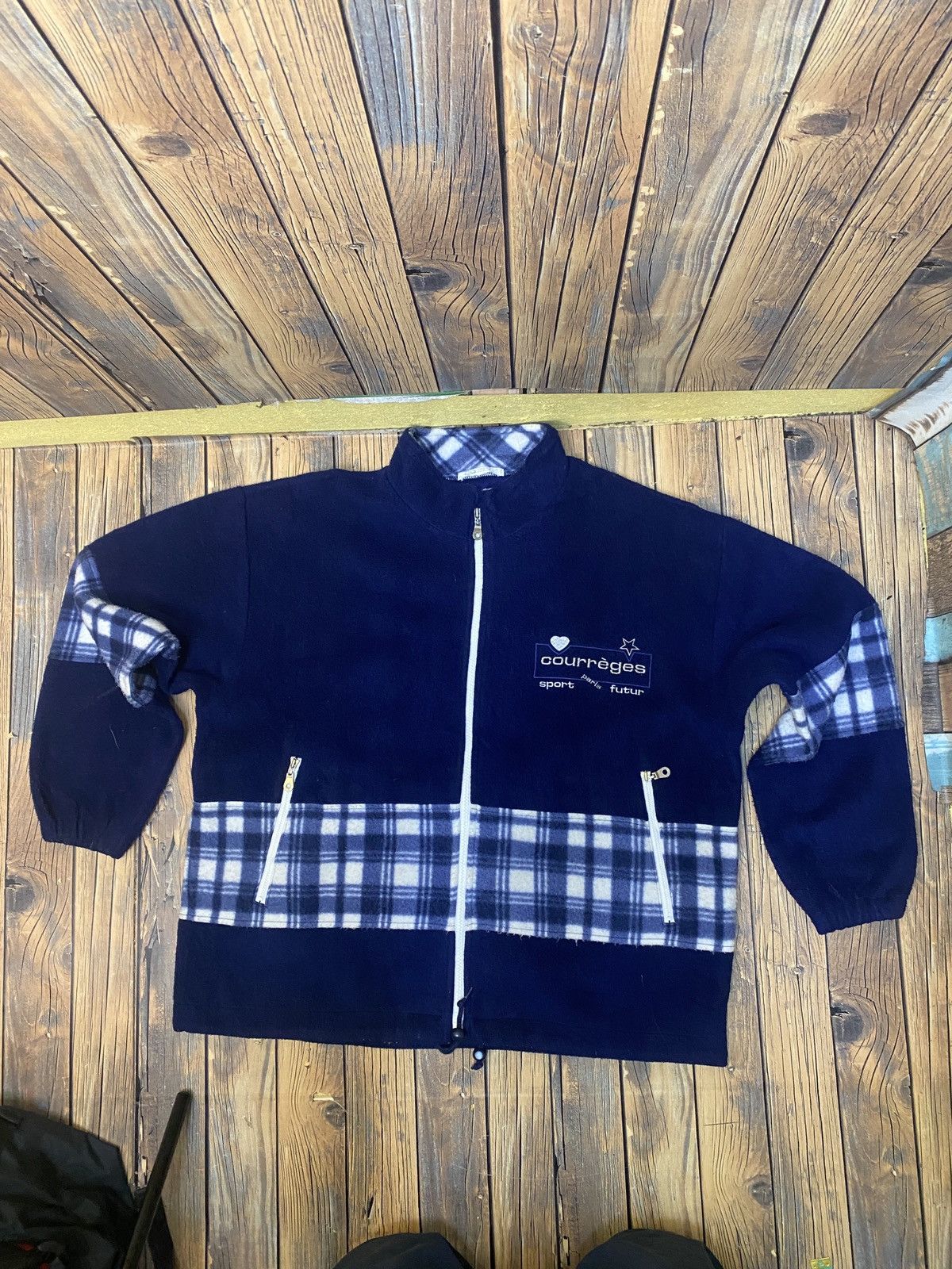 Vintage courreges half zipper sweatshirt