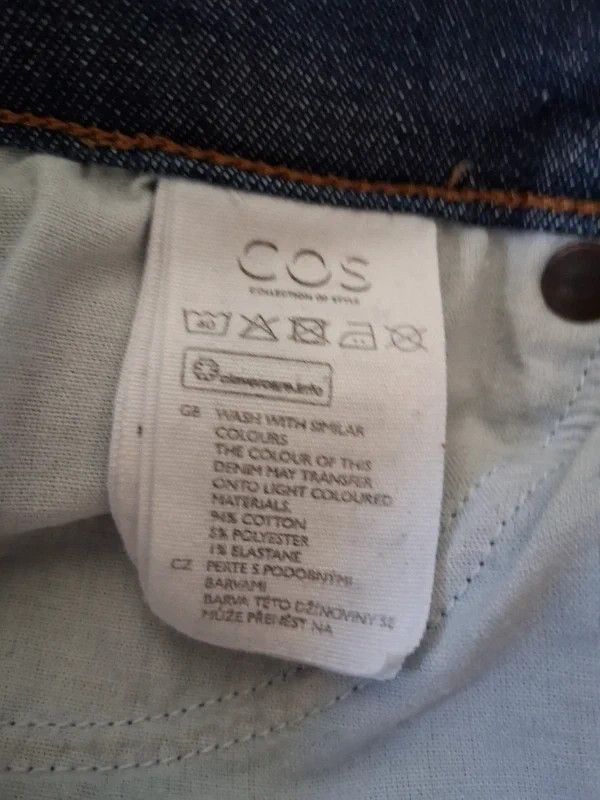 Cos COS High Waist Skinny Jeans – Size 36 / 27 Size 27" / US 4 / IT 40 - 3 Thumbnail