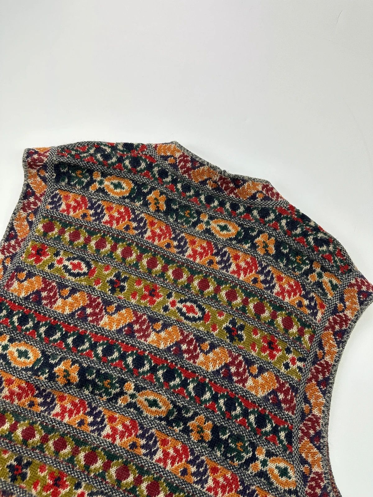 Missoni Missoni 90s Multicolor Jacquard Wool Mohair Cardigan Vest Size US L / EU 52-54 / 3 - 6 Thumbnail