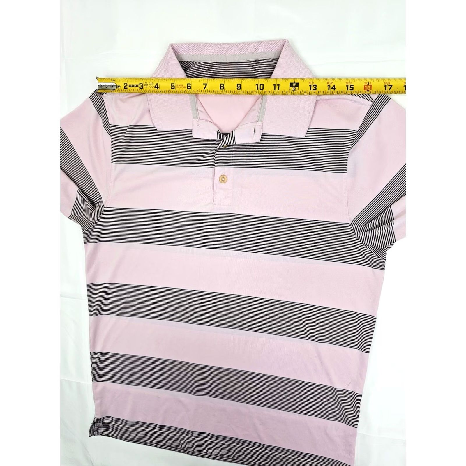 Nike Nike Golf Dri-FIT Polo Shirt Men S Pink Black Stripe Wicking Polo Shirt Size US S / EU 44-46 / 1 - 7 Thumbnail