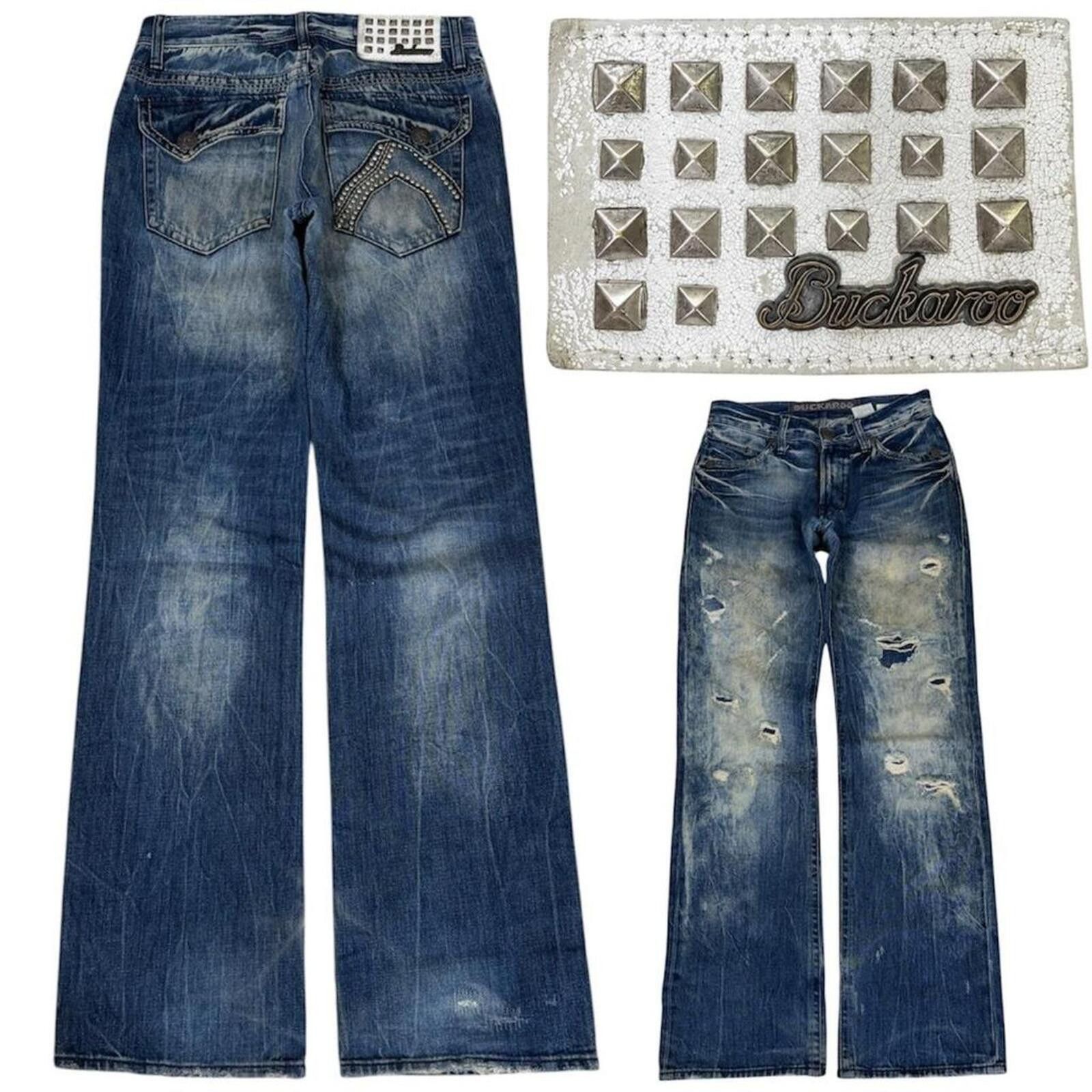 True Religion Buckaroo vintage denim jeans flap pockets mud wash shade Size 30" / US 8 / IT 44 - 1 Thumbnail