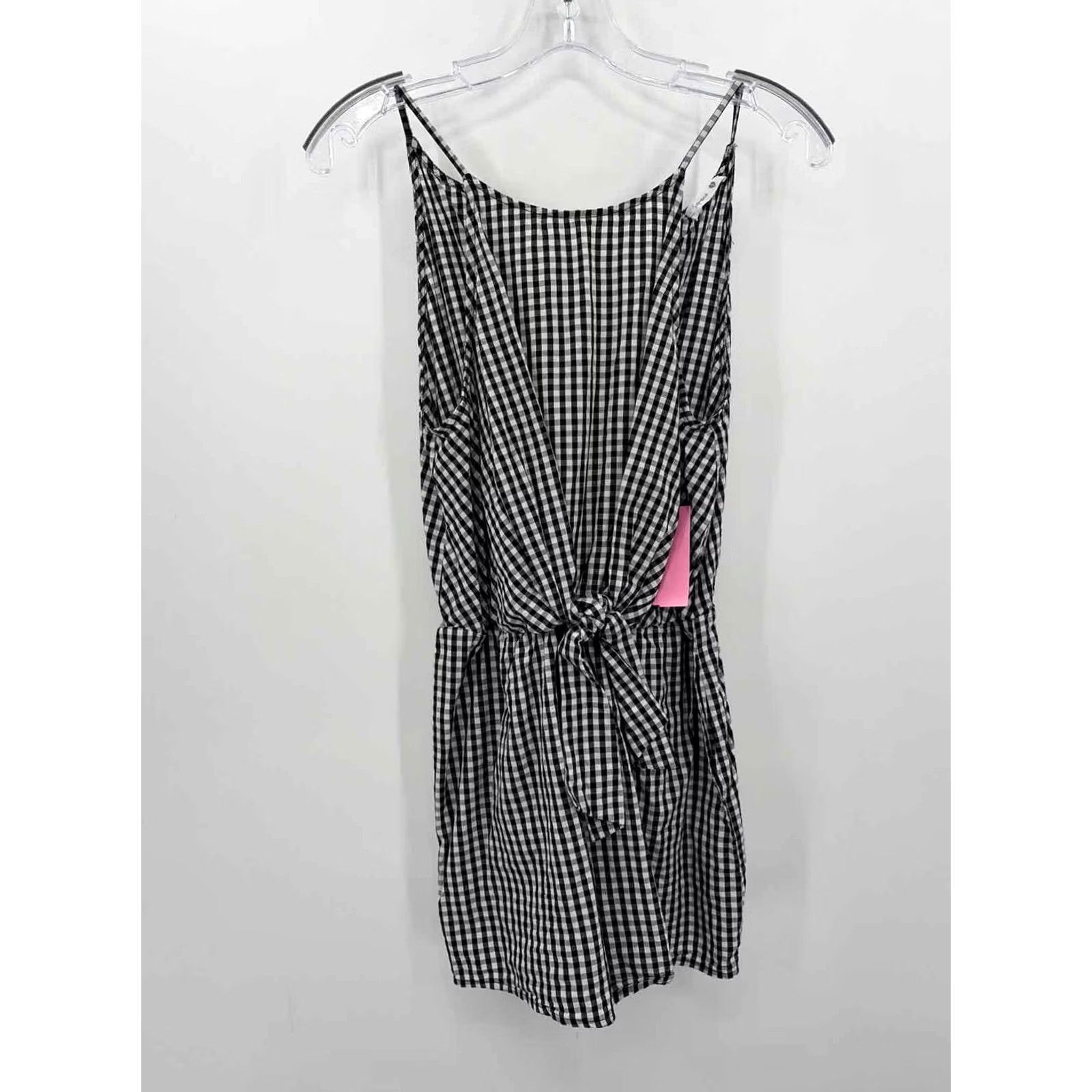 Vintage Pre-Owned Soprano Black Size Small Sleeveless Romper Gingham Shirt? Size 28" / US 6 / IT 42 - 2 Thumbnail
