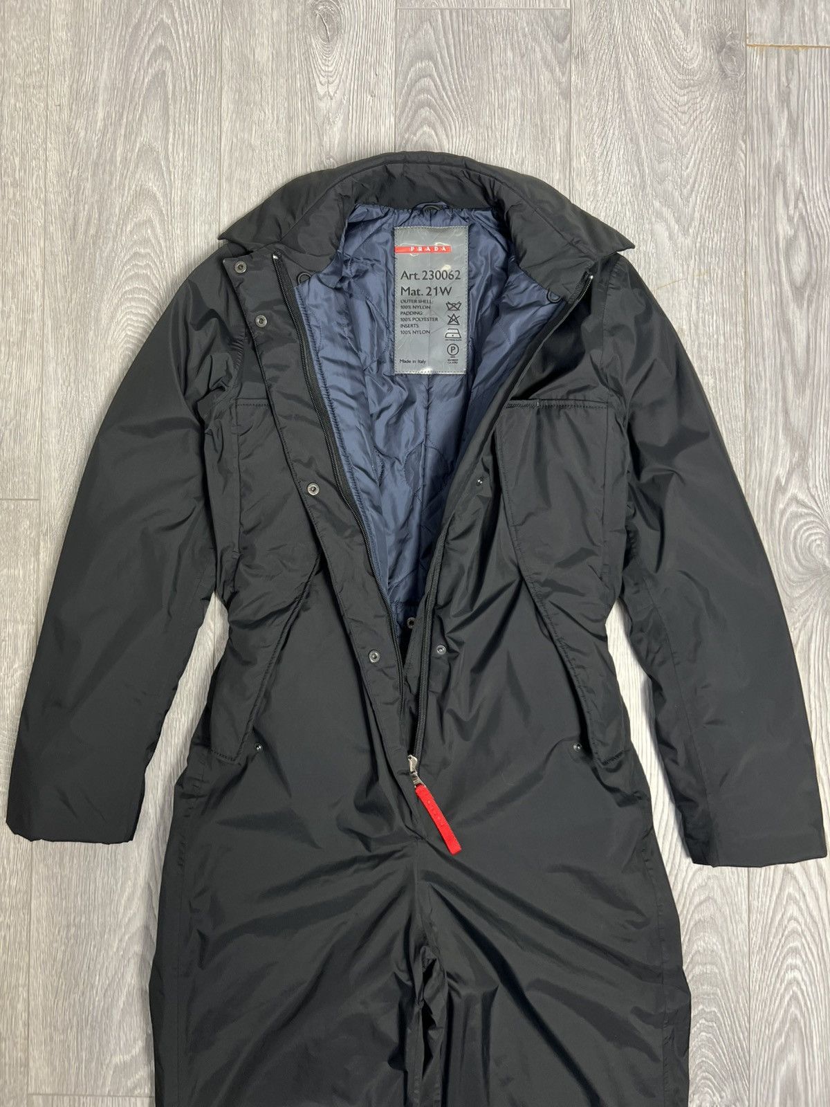 Prada Prada Linea Rossa Black Insulated Nylon Jumpsuit Ski Overall Size US 32 / EU 48 - 14 Thumbnail