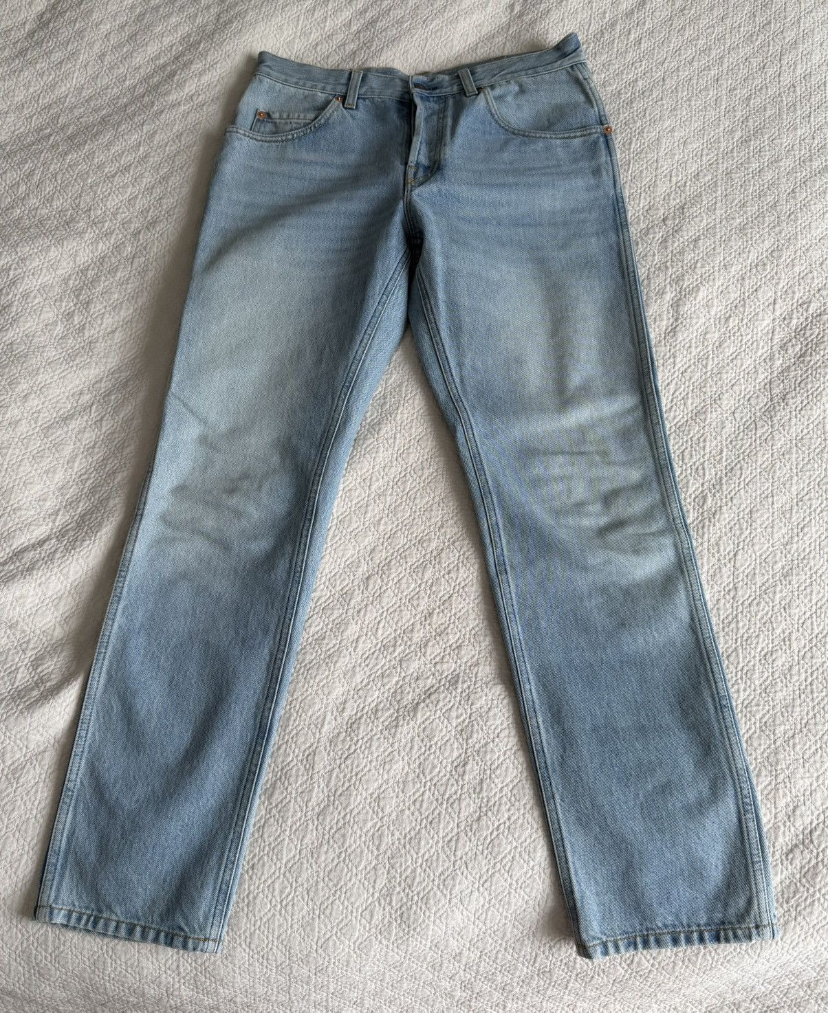 Gucci GUCCI - slim fit Horsebit-Detailed Jeans - Blue Size US 32 / EU 48 - 1 Thumbnail