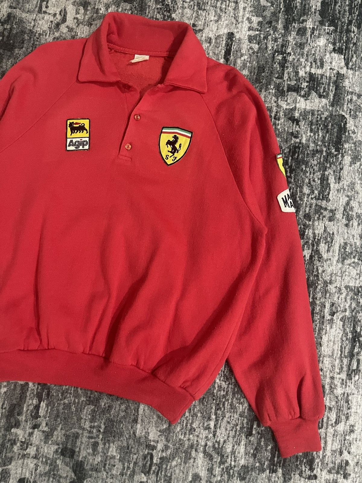 Ferrari Vintage Ferrari Agip Collar Sweatshirt Size US L / EU 52-54 / 3 - 3 Thumbnail