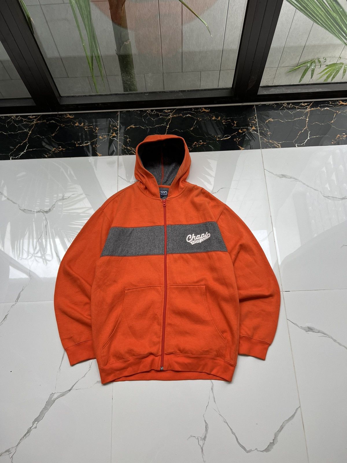 Chaps Ralph Lauren × Vintage 90’s RALPH LAUREN CHAPS RETRO RARE ZIP BIG LOGO HOODIE Y2K Size US S / EU 44-46 / 1 - 1 Thumbnail