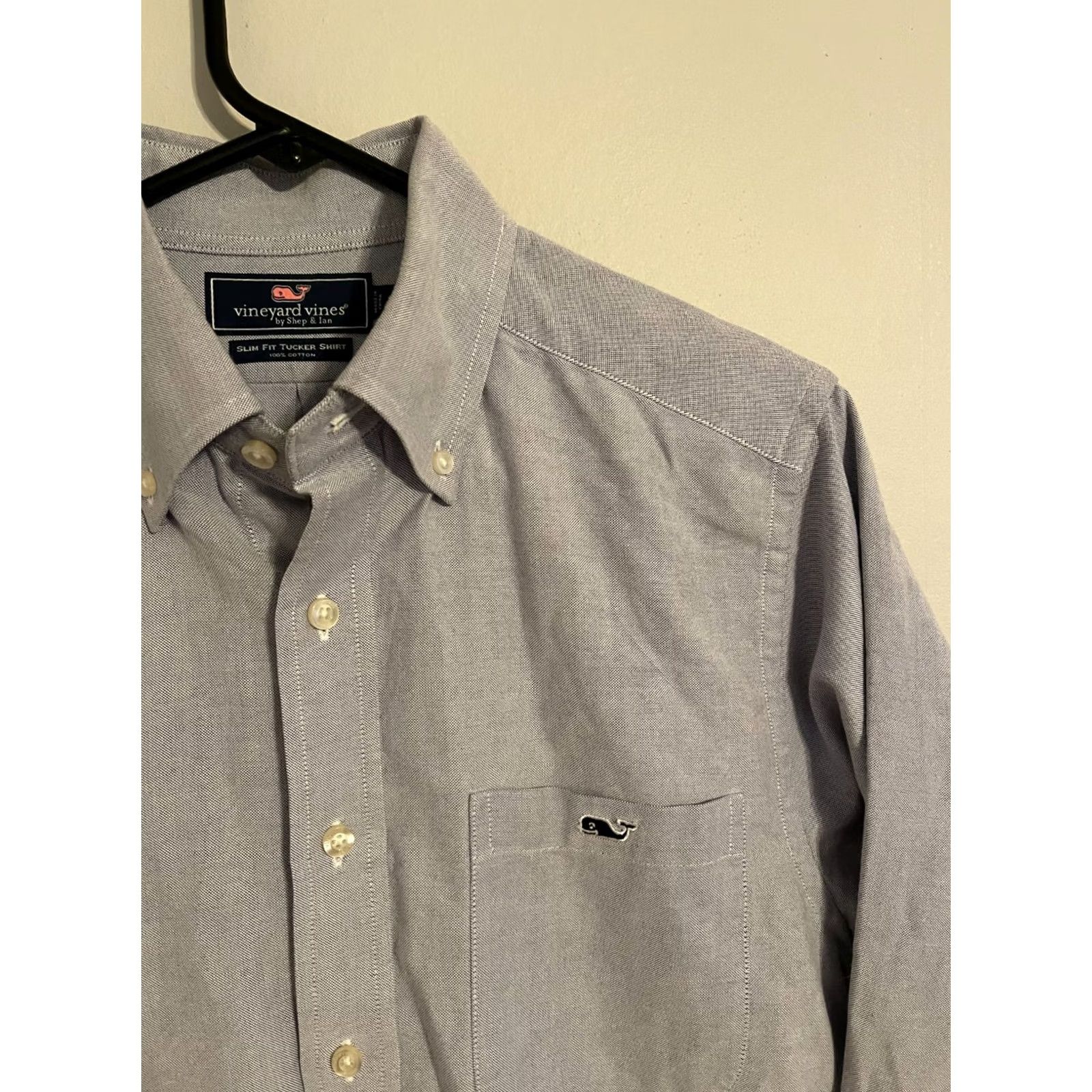 Vineyard Vines Vineyard Vines Shirt Slim Fit Tucker Shirt Chambray Button Up Dress Shirt L/S Blue Men's S Size 36R - 2 Thumbnail