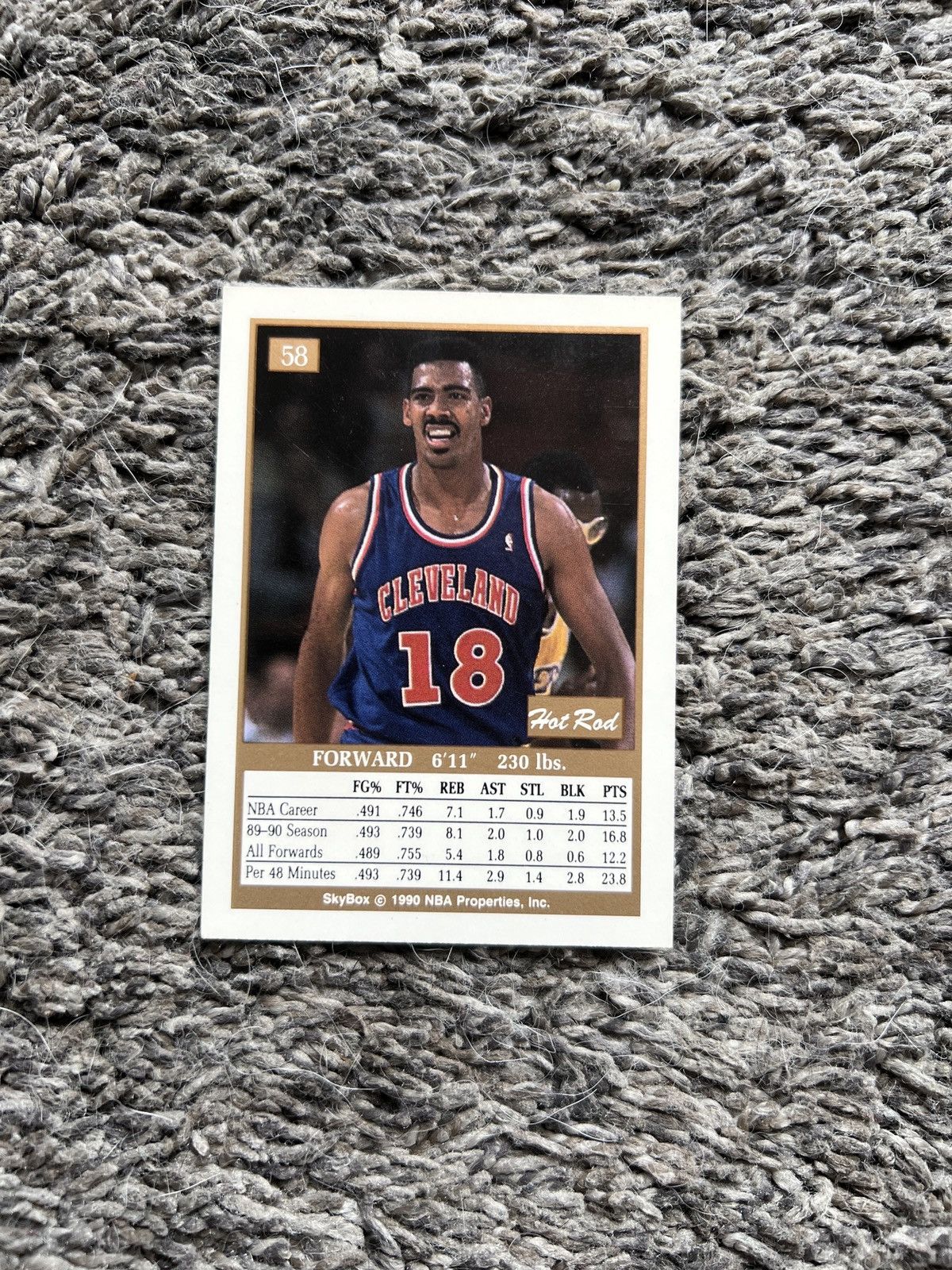 NBA 1990 SkyBox #58 John Williams Card Size ONE SIZE - 2 Thumbnail