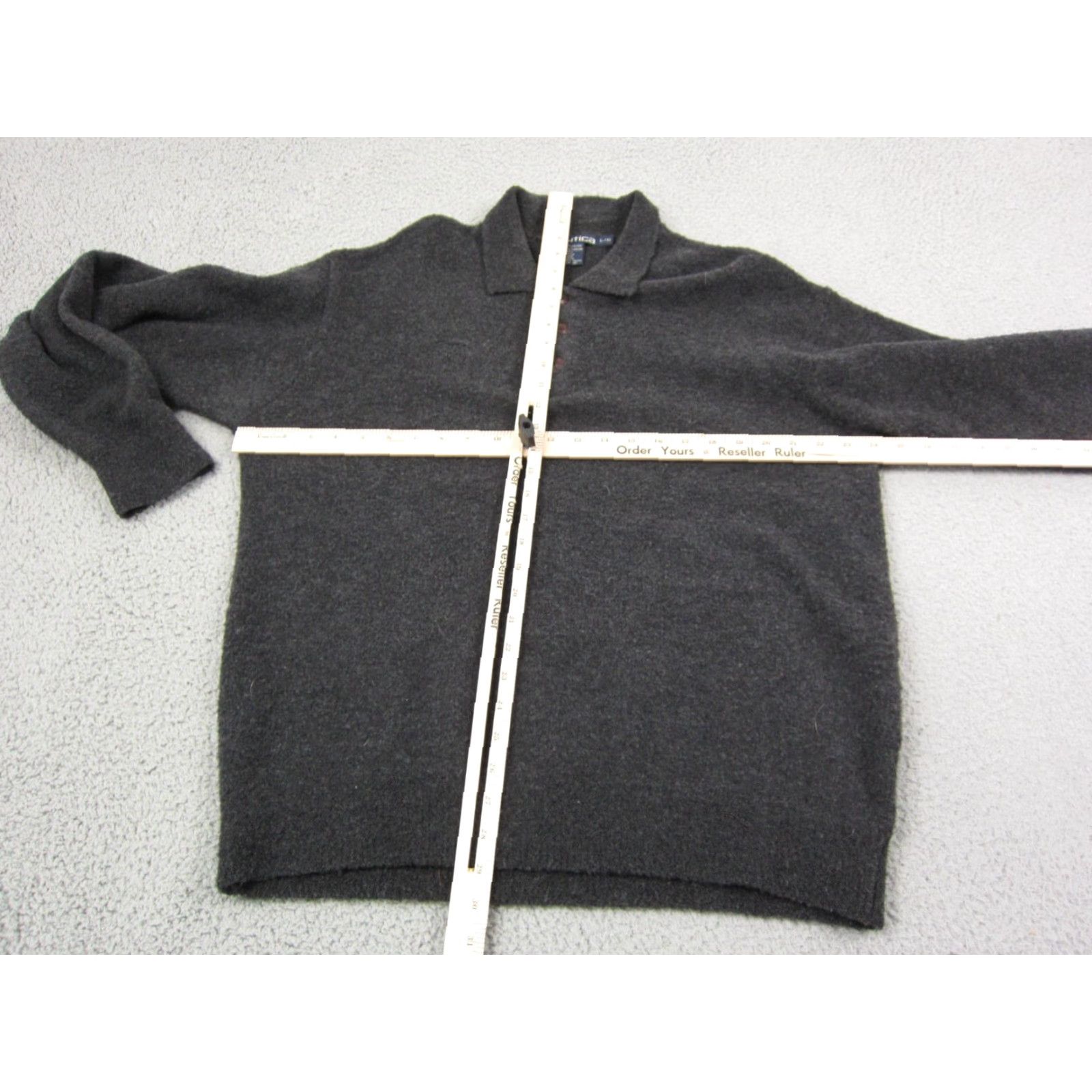 Nautica VINTAGE Nautica Sweater Mens Pullover Knit Collared Long Sleeve Black Wool Nylon 90s Fluffy L Regular Front-Page Search Keywords Size US L / EU 52-54 / 3 - 6 Thumbnail