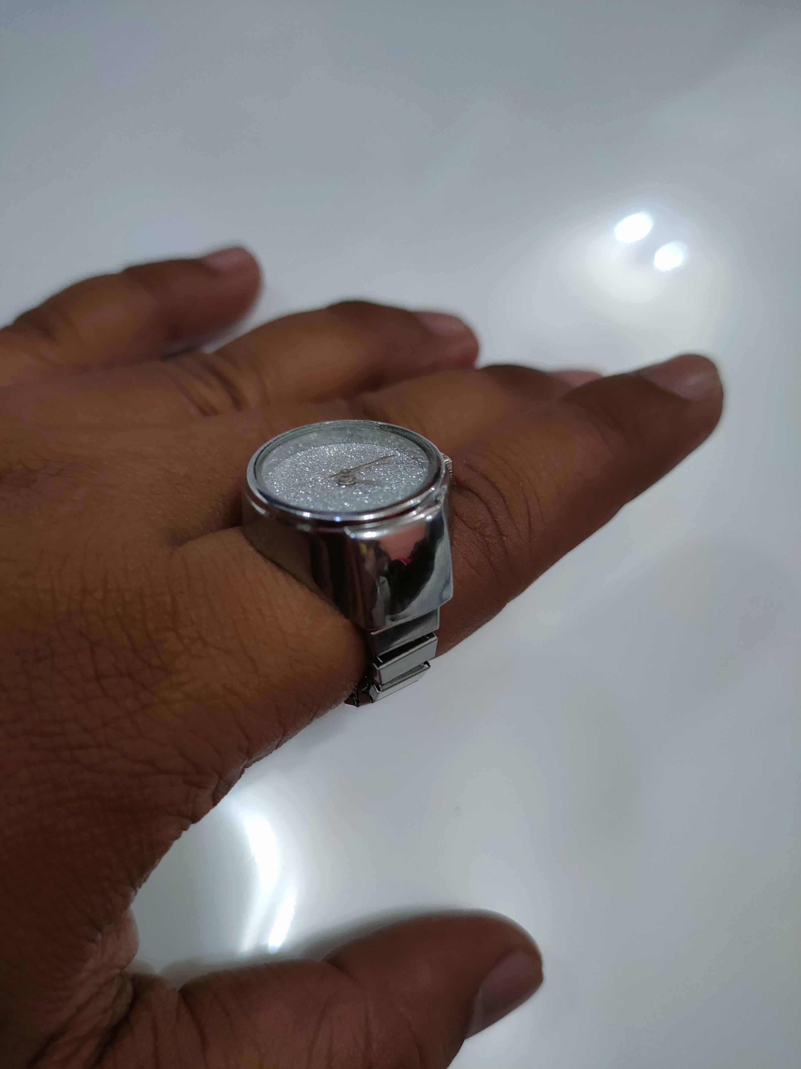 Japanese Brand Japan Ring watch adjustable strap silver color Size ONE SIZE - 1 Thumbnail