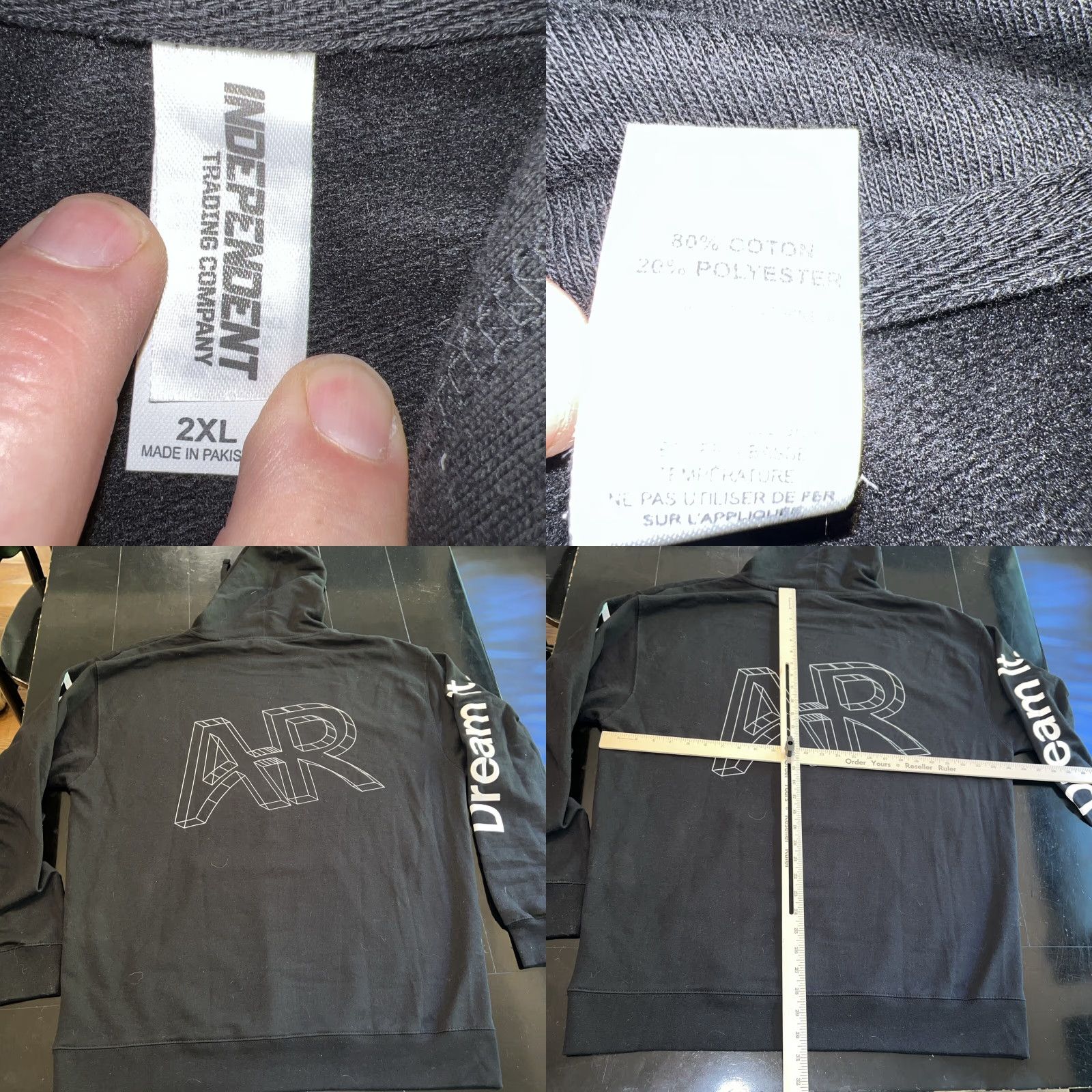 Vintage Independent Snapchat AR Hoodie 2XL Black Unisex Adults Knit Pullover Hooded Sweatshirt Size US XXL / EU 58 / 5 - 8 Thumbnail