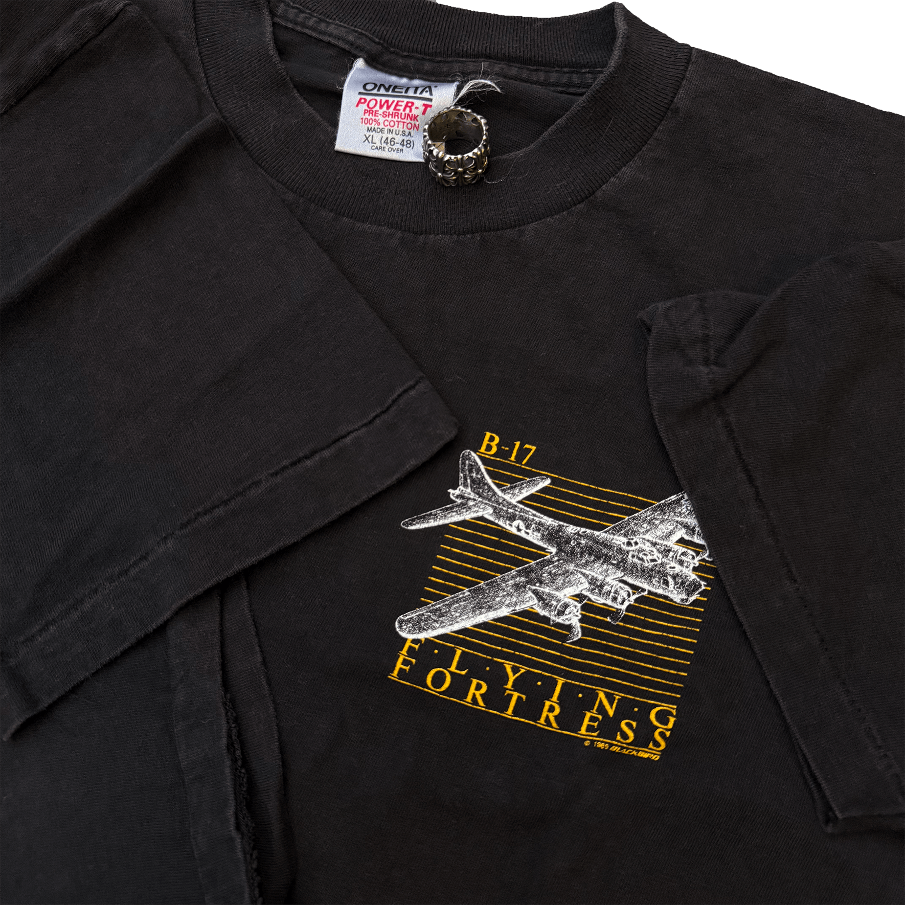 Vintage 1989 Blackbird B-17 Flying Fortress Tee Size US XL / EU 56 / 4 - 2 Thumbnail