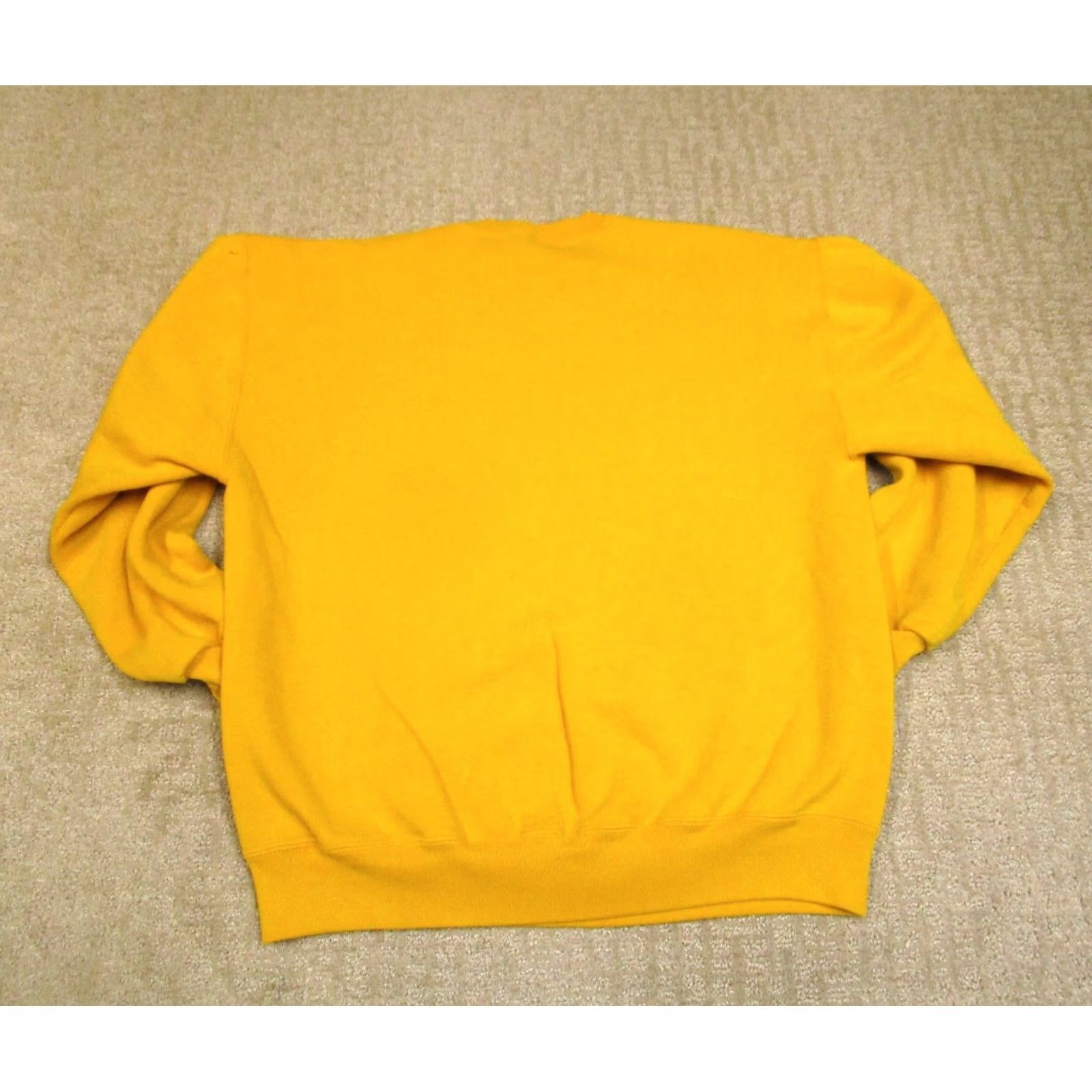 Russell Athletic VINTAGE Russell Athletic Sweatshirt Mens Large Crewneck Pullover USA 90s Yellow Cotton Polyester Knit Logo Sweatshirt Mens 90s Retro USA Size US L / EU 52-54 / 3 - 3 Thumbnail