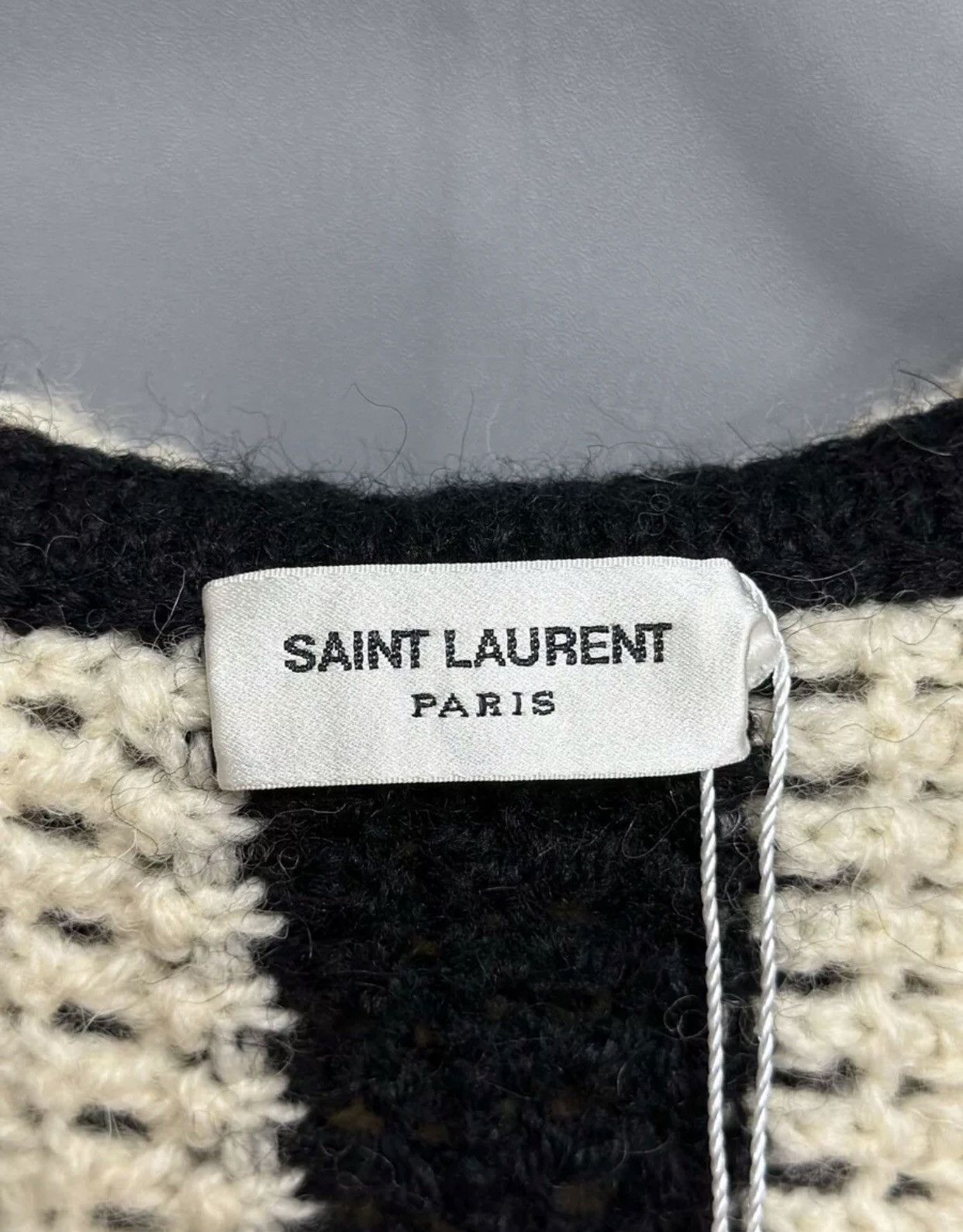 Saint Laurent Paris × Yves Saint Laurent Saint Laurent Paris black striped knit cardigan shirt Size US S / EU 44-46 / 1 - 3 Thumbnail