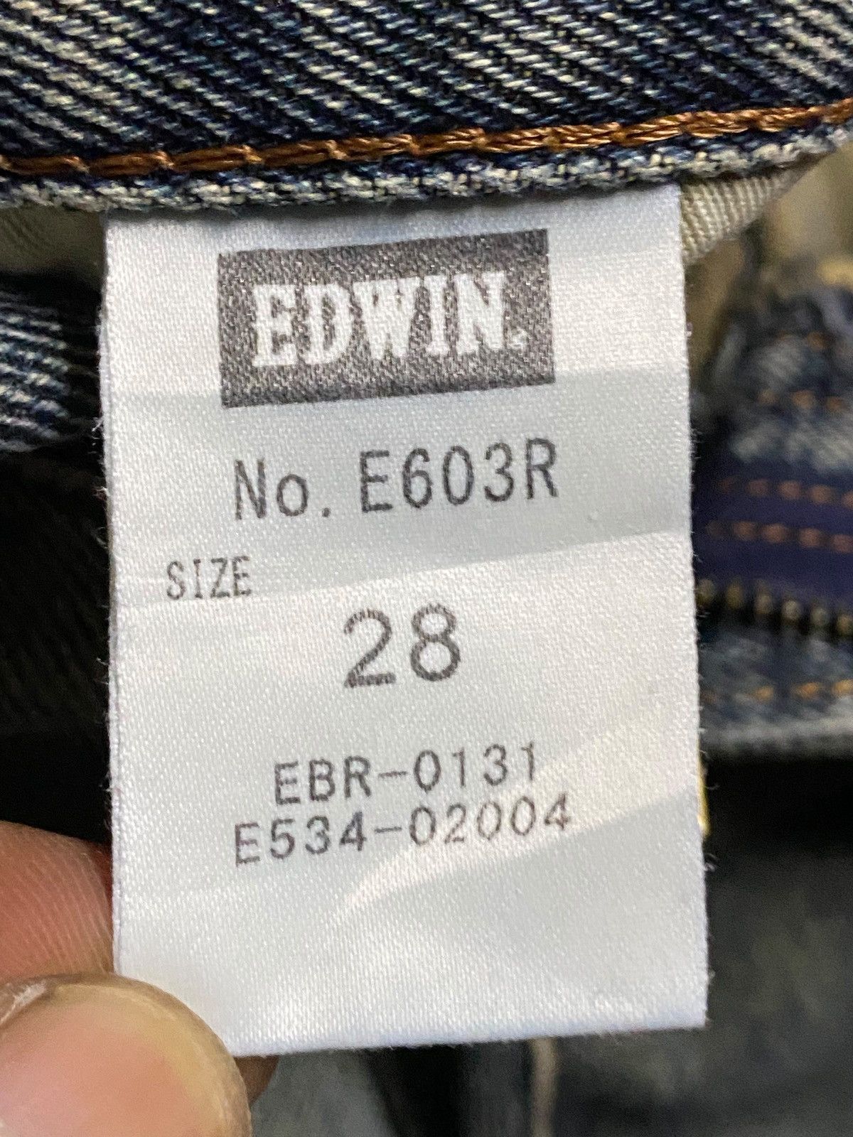 Japanese Brand Vintage Edwin E603R Japan Mud Wash Distressed Loose Jeans Size US 30 / EU 46 - 16 Thumbnail