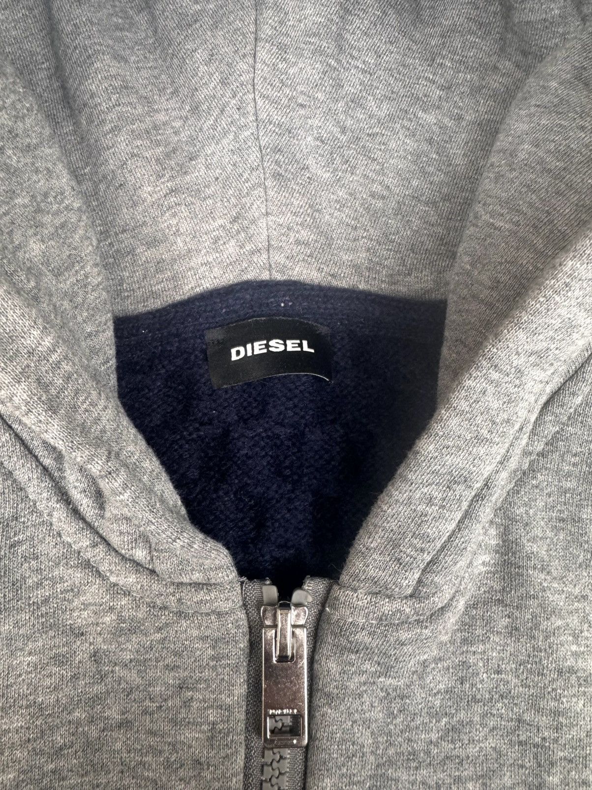 Diesel Diesel Men Cable Zip-up Hoodie Grey/navy Size S Size US S / EU 44-46 / 1 - 4 Thumbnail
