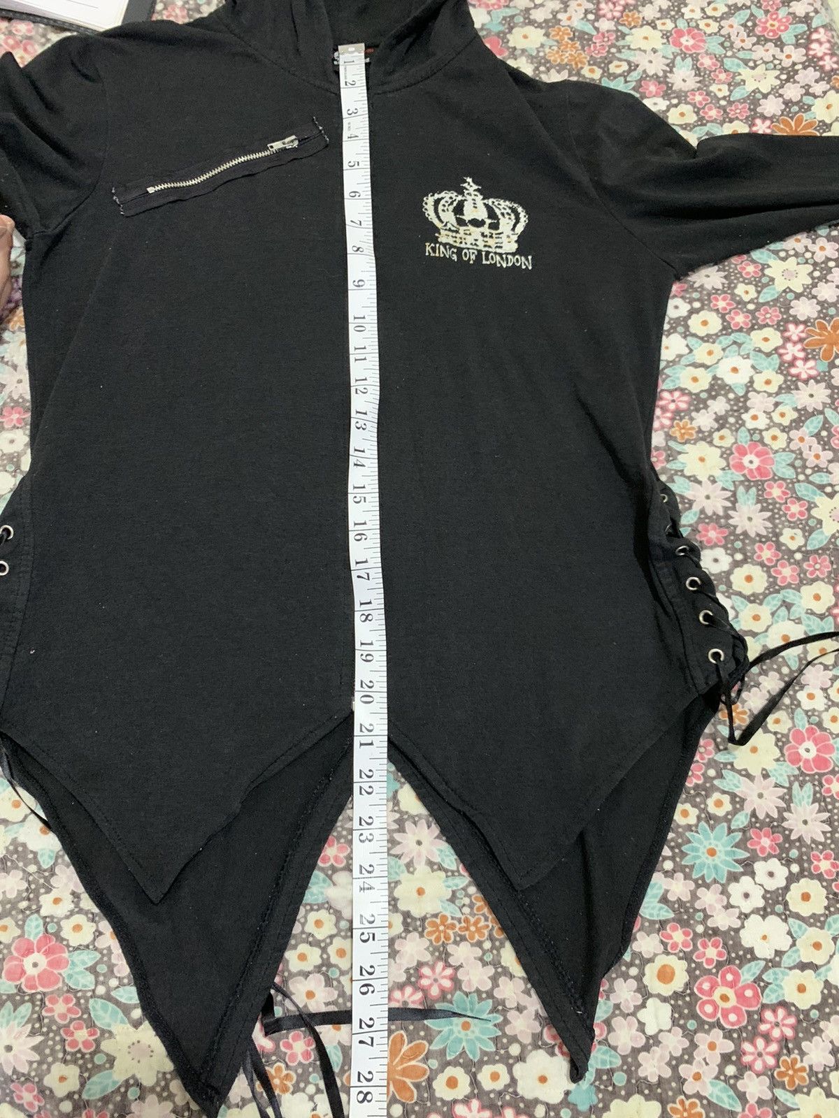 Japanese Brand Blood Storm Y2K Fetaher Crown Skull Hooded Size M / US 6-8 / IT 42-44 - 14 Thumbnail