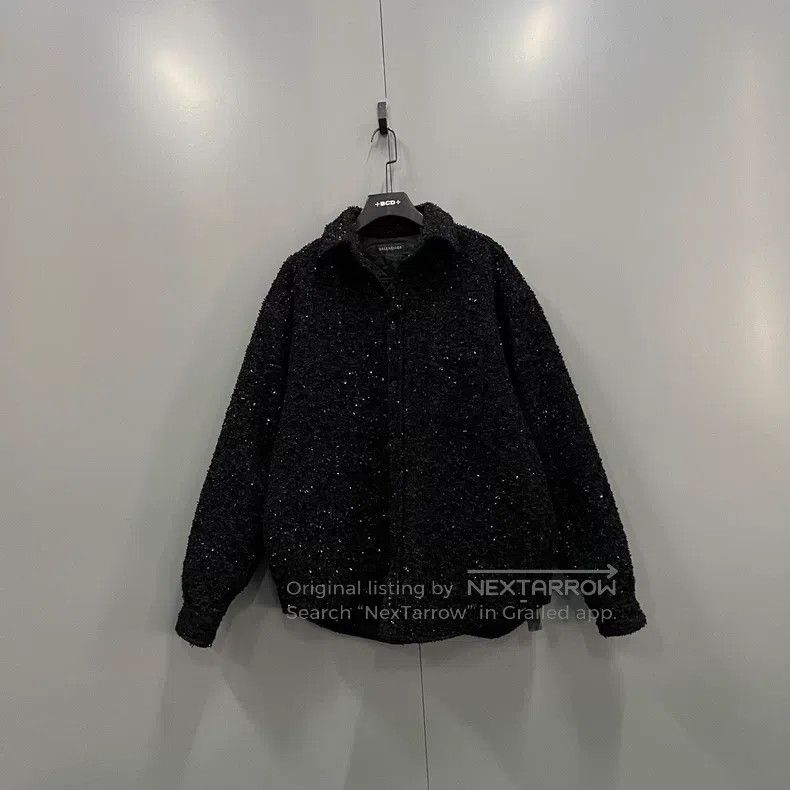 Balenciaga Balenciaga Sequined Cotton Jacket Size XXS / US 00 / IT 34 - 1 Thumbnail