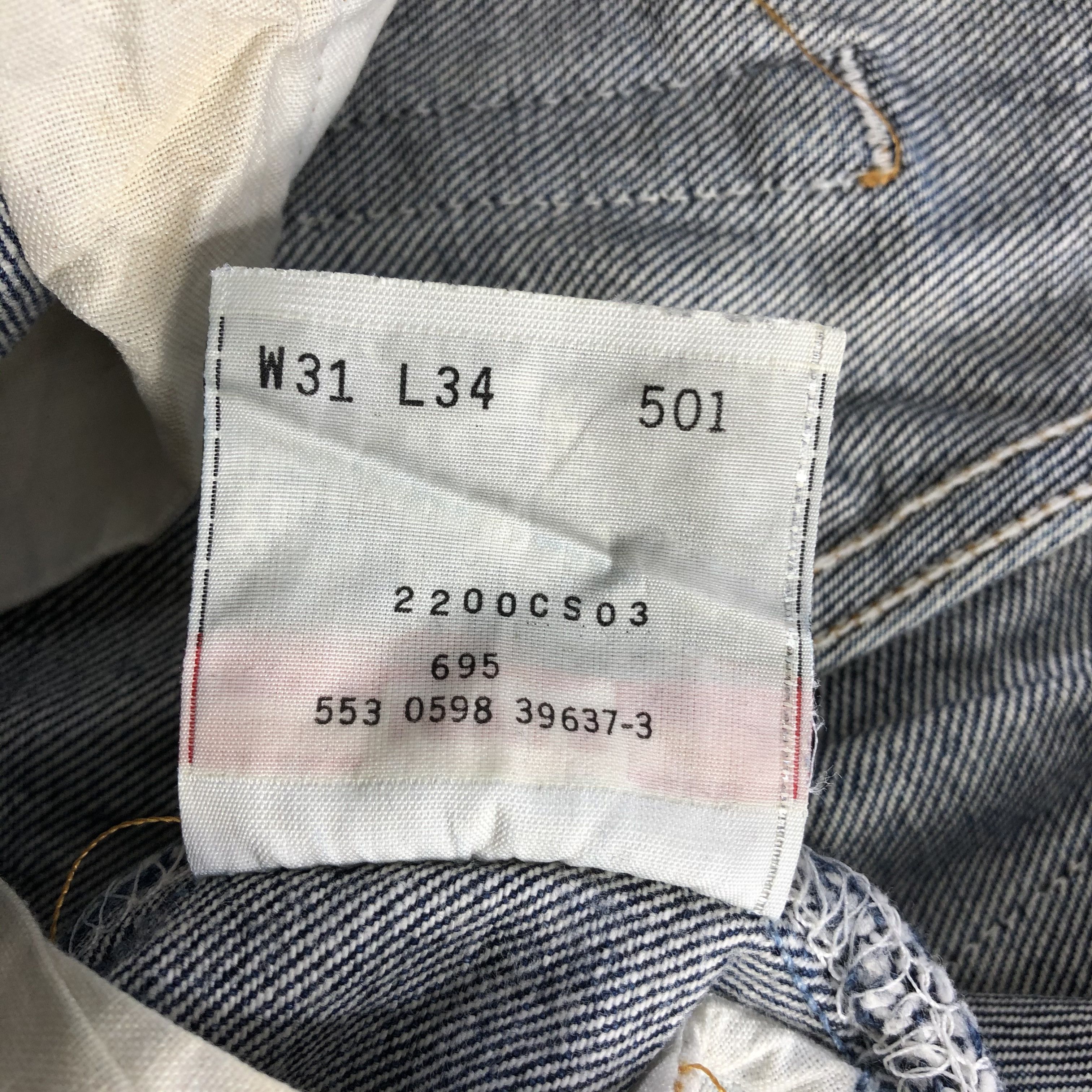 Levi's Vintage 90s Blue Wash Levis 501 Jeans-JM3027 Size US 31 - 11 Thumbnail