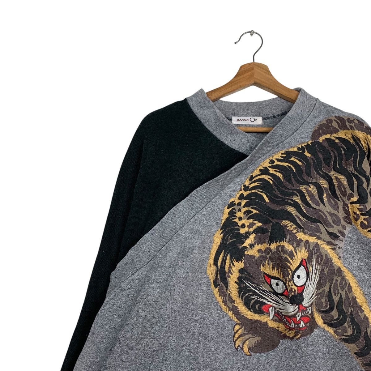 Japanese Brand KANSAI ENERGY Tiger Big Logo Oversized Sweatshirt #2223-C98 Size M / US 6-8 / IT 42-44 - 6 Thumbnail