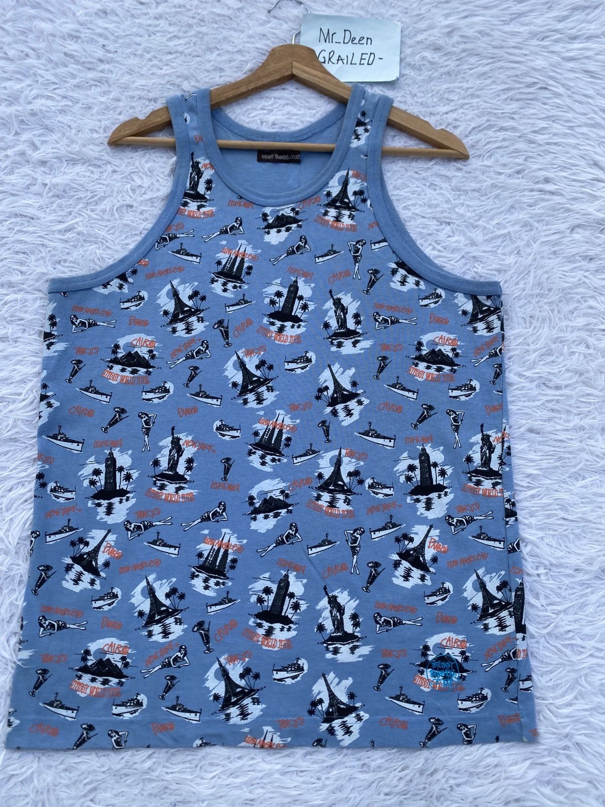 Stussy Rare Vintage Stussy World Tour Summer Cruze Singlet Size US M / EU 48-50 / 2 - 4 Thumbnail
