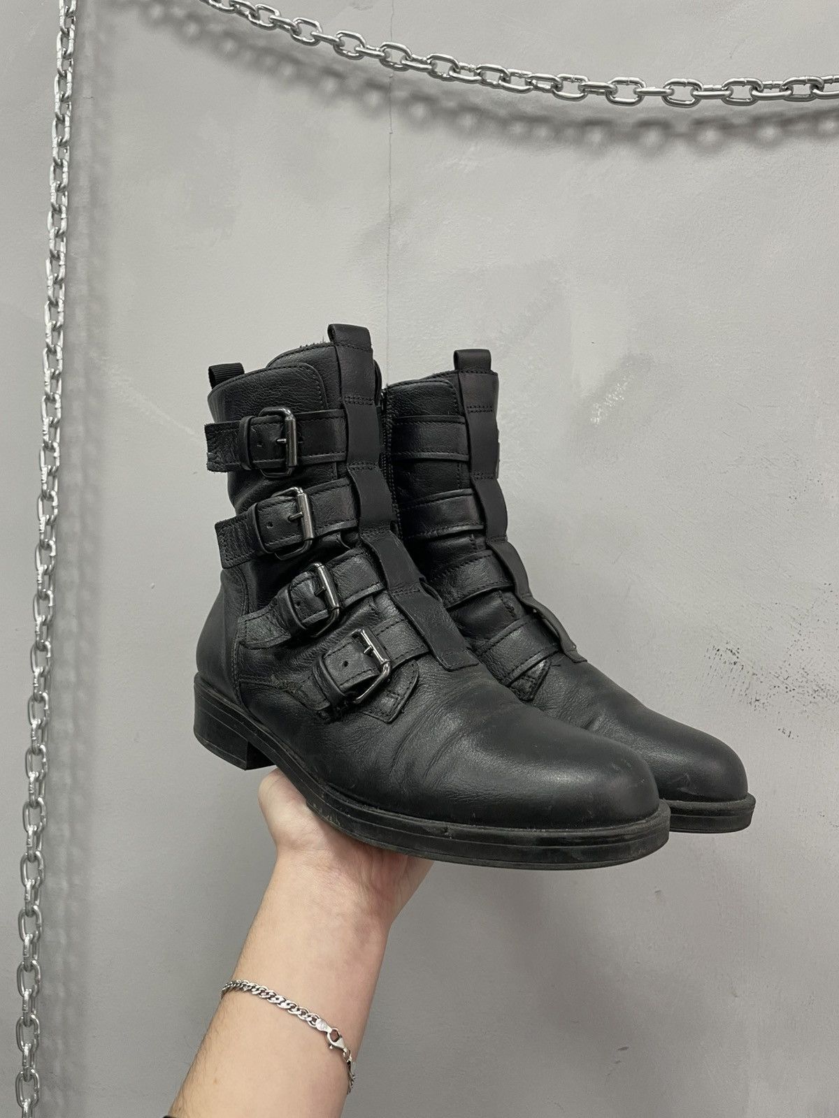 ASH Guidi style leather straps hype boots avant garde 90s Size US 7.5 / EU 40-41 - 1 Thumbnail