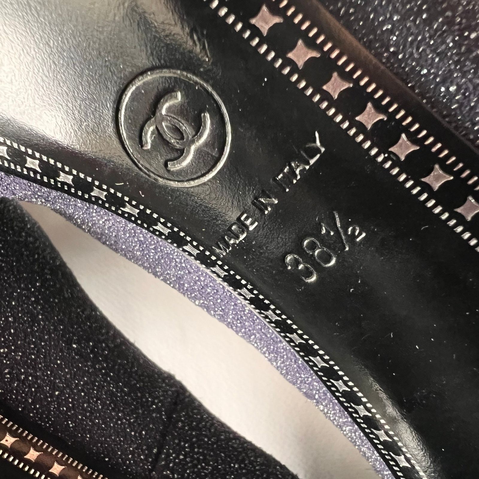 Chanel CHANEL Purple/Green Interlocking CC Logo Pumps, US8.5/IT38.5 Size US 8.5 / IT 38.5 - 18 Thumbnail