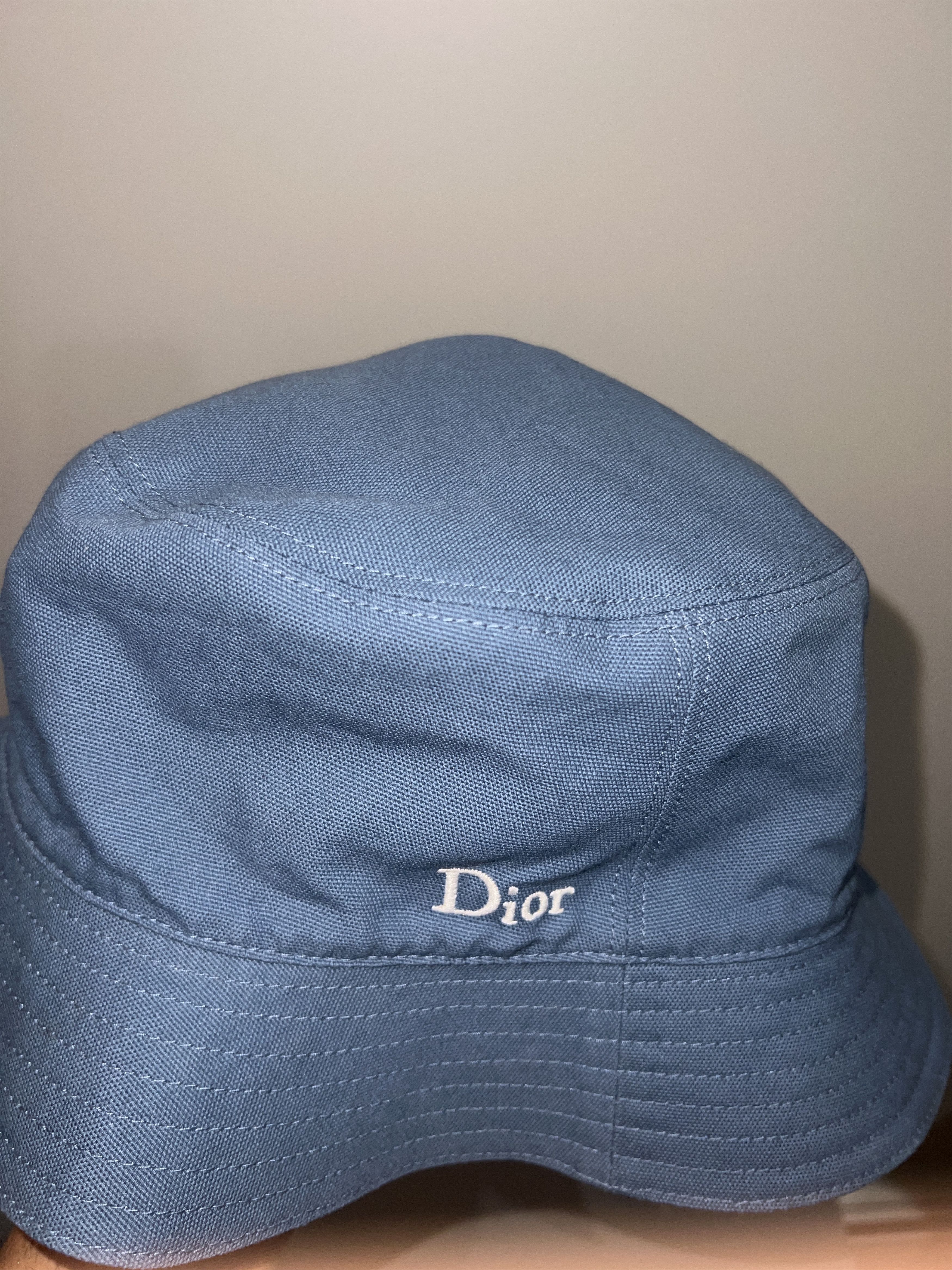 Dior REVERSIBLE DIOR OBLIQUE BUCKET HAT BLUE COTTON CANVAS Size ONE SIZE - 1 Thumbnail