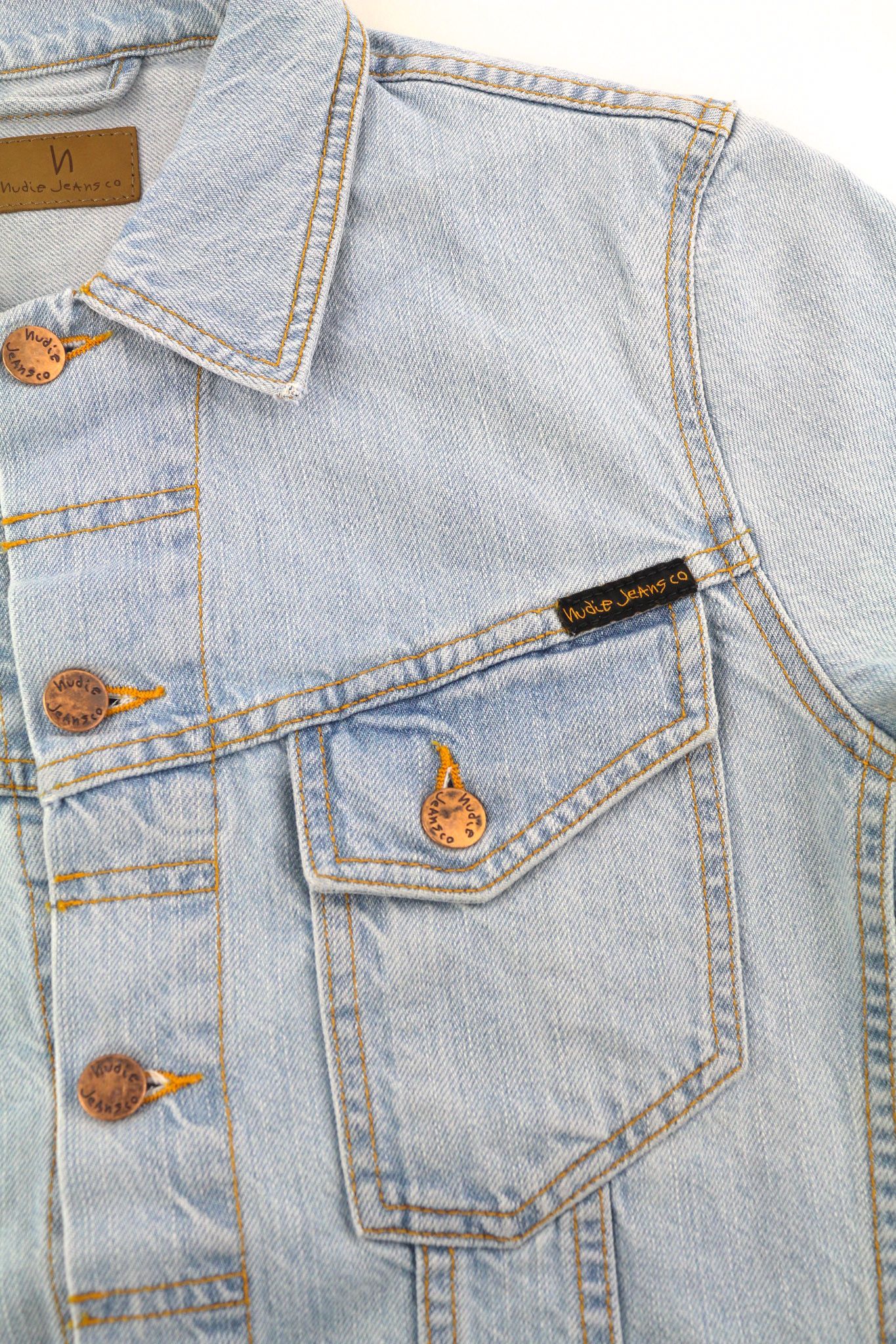 Nudie Jeans PERRY S Organic Saltwater Shades Polo Denim Jacket 82444 Size US S / EU 44-46 / 1 - 6 Thumbnail