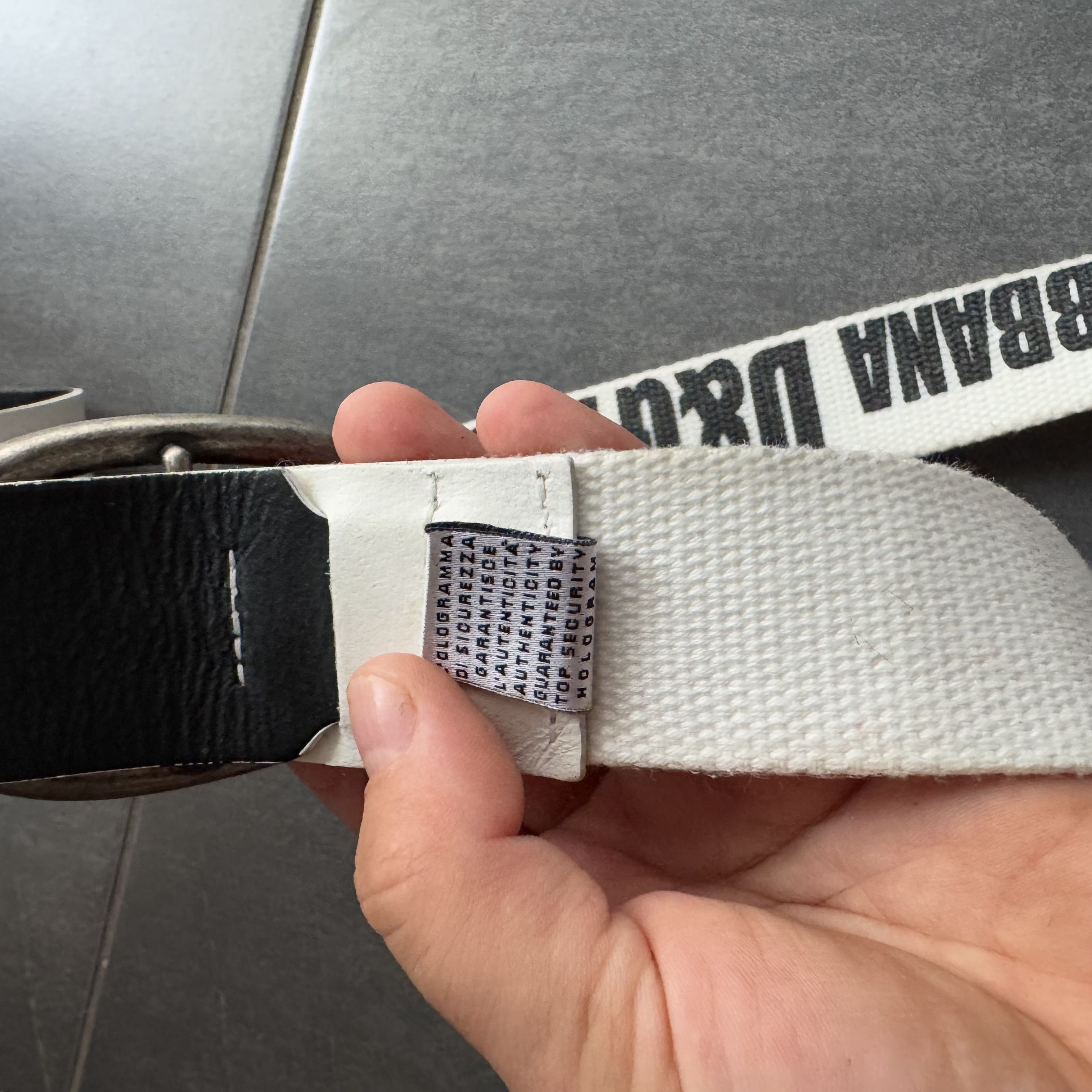 Dolce & Gabbana Dolce Gabbana white black nylon leather belt Vintage Monogra Size ONE SIZE - 9 Thumbnail