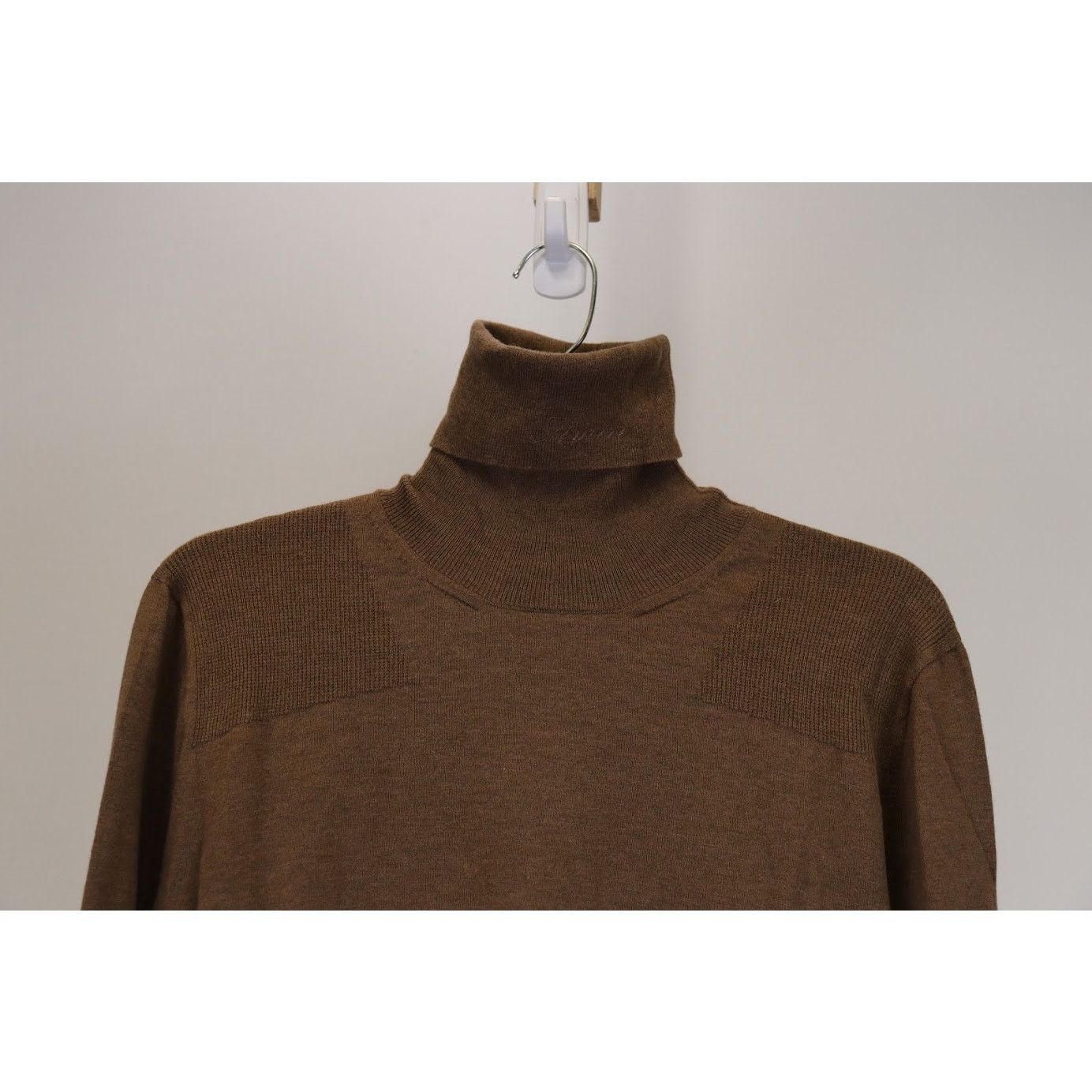 Amiri o1rshd1 Fitted Wool Turtleneck in Brown Size US M / EU 48-50 / 2 - 2 Thumbnail
