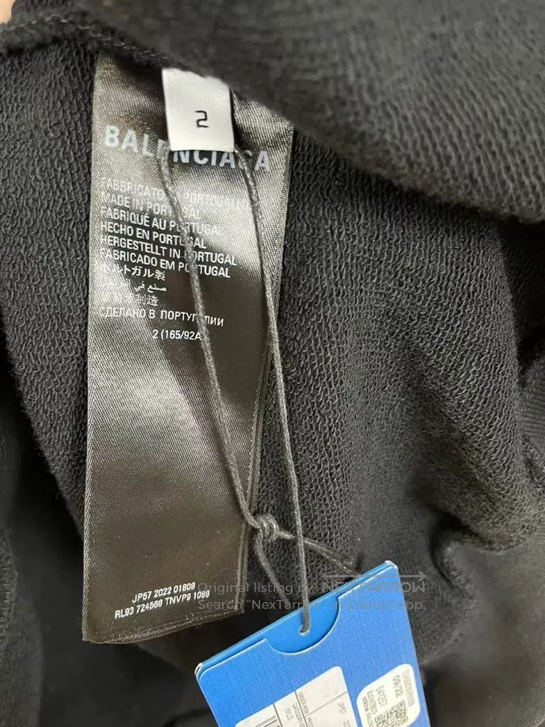 Balenciaga Balenciaga Black and Red Embroidered Hoodie Size US M / EU 48-50 / 2 - 4 Thumbnail