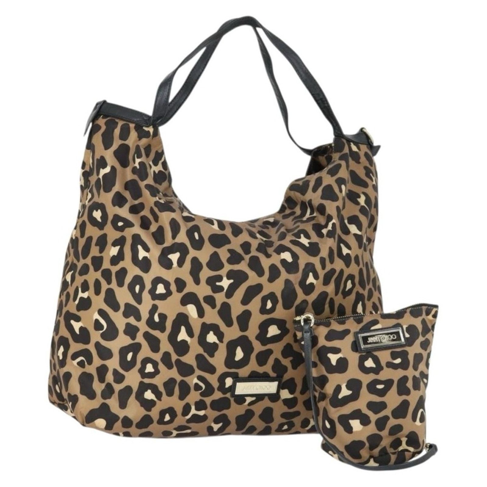 Jimmy Choo Jimmy Choo Leopard Print Nylon Tote Bag with Baby pouch Size ONE SIZE - 1 Thumbnail