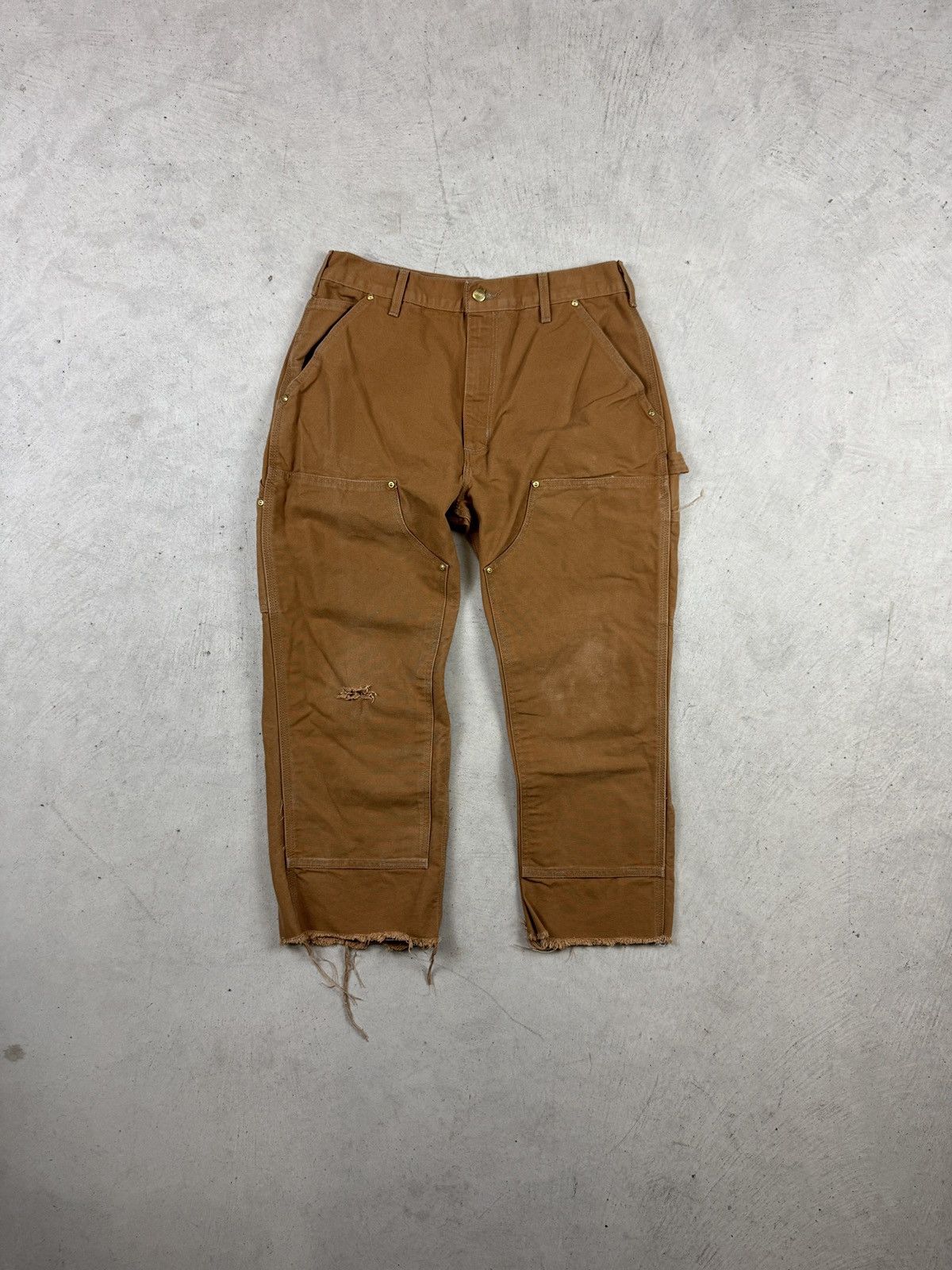 Carhartt × Vintage Vintage Carhartt Tan Double Knee Pants Size US 34 / EU 50 - 1 Thumbnail