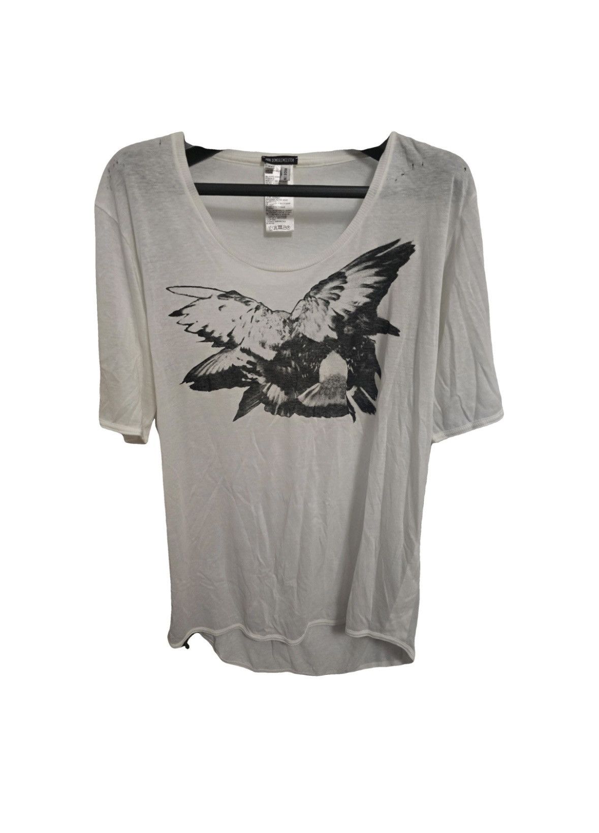 Ann Demeulemeester Ann Demeulemester feather tshirt Size M / US 6-8 / IT 42-44 - 1 Thumbnail