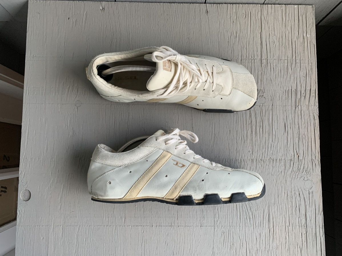 Diesel × Vintage 2000s Diesel Wish Sneakers Y2K Vintage Square Toe MM Leather Size US 10 / EU 43 - 17 Thumbnail