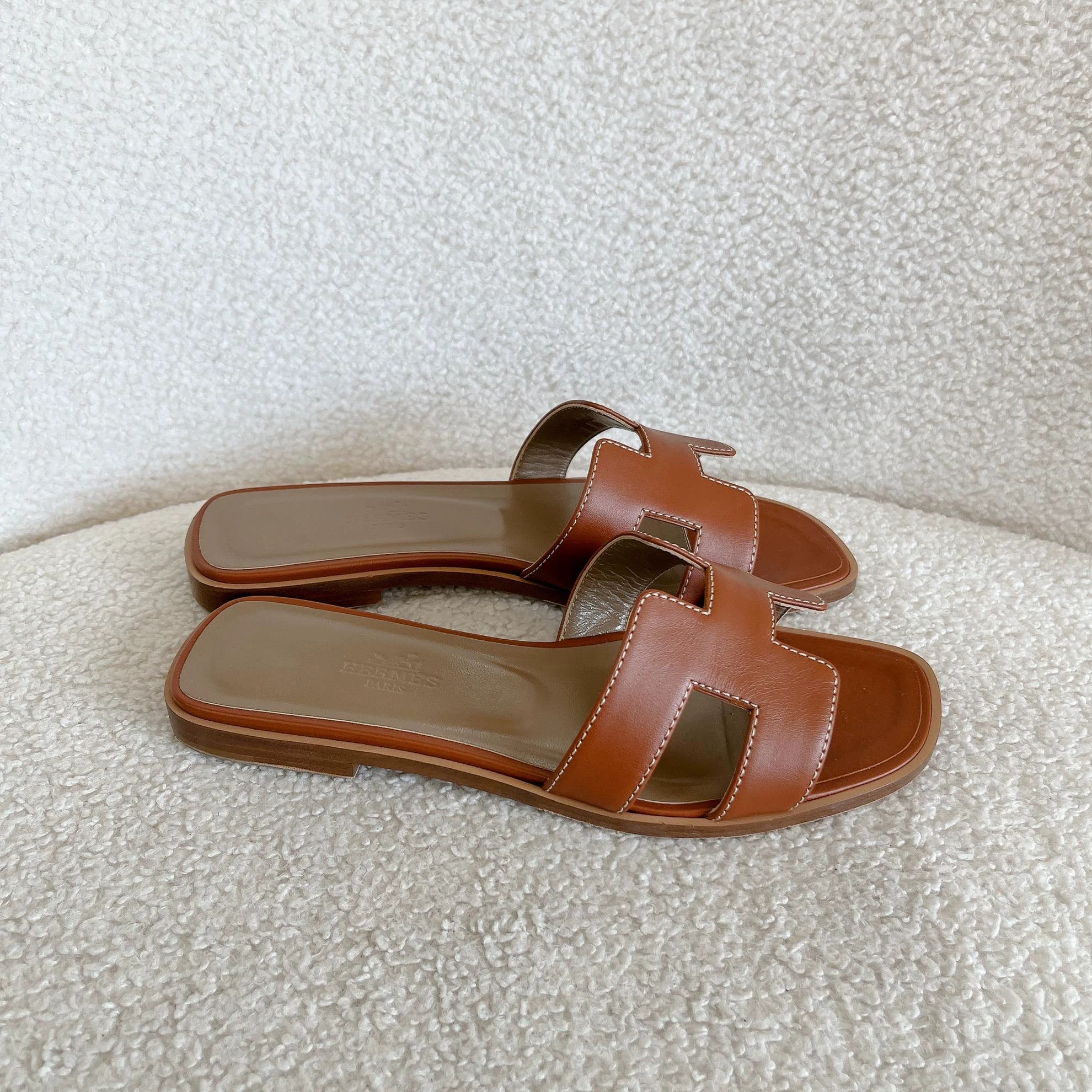 Hermes Hermes Oran Brown H Slipper 36 Size US 5 / IT 35 - 3 Thumbnail