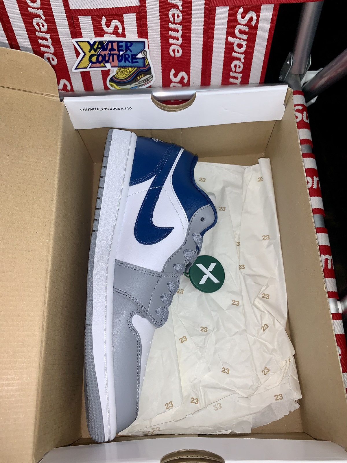 Jordan Brand × Nike Jordan 1 Low Stealth French Blue (Women’s size 9,5w) 8 men Size US 8 / EU 41 - 8 Thumbnail
