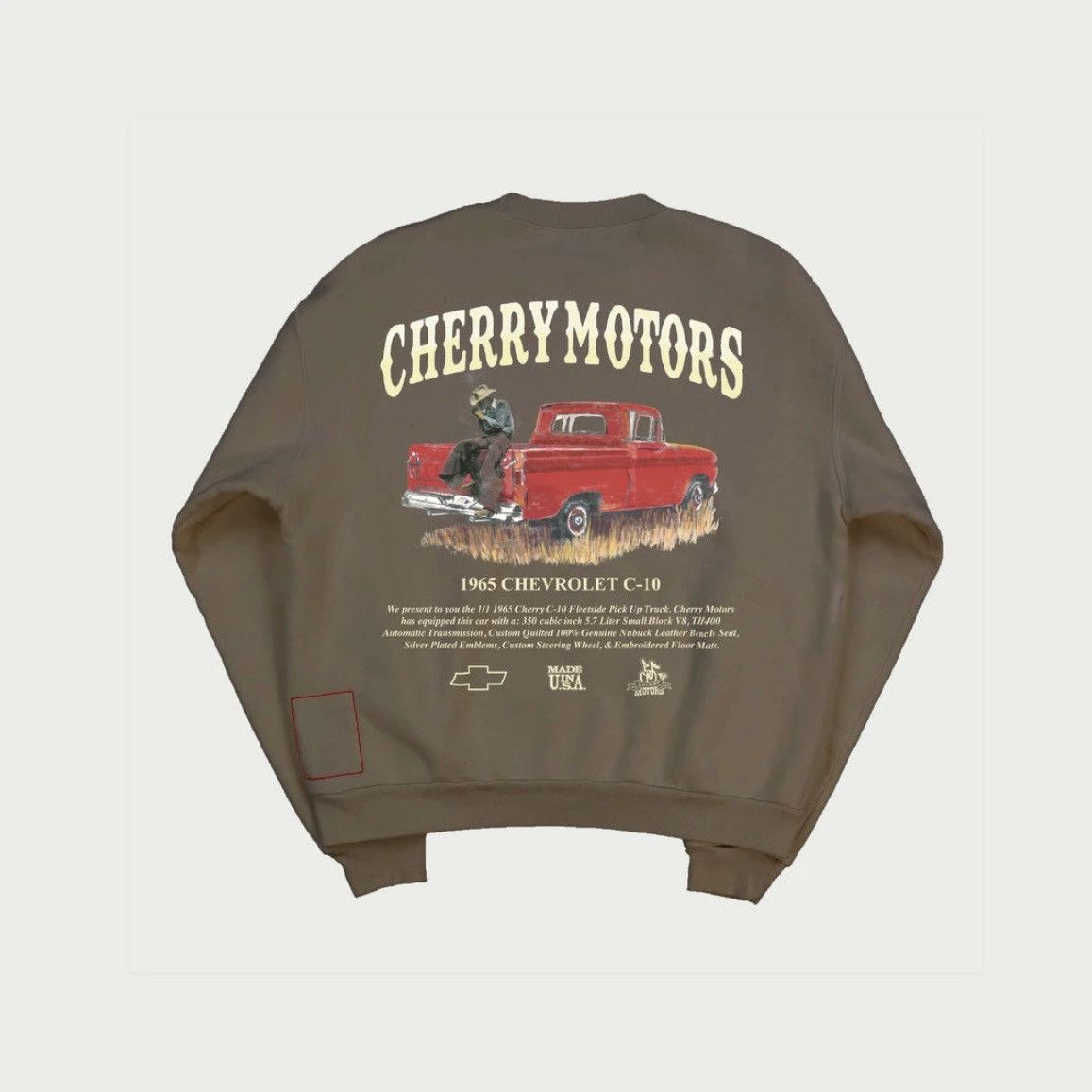 image of Cherry La Cherry C10 Pickup Crewneck In Dusty Brown, Women's (Size Small)