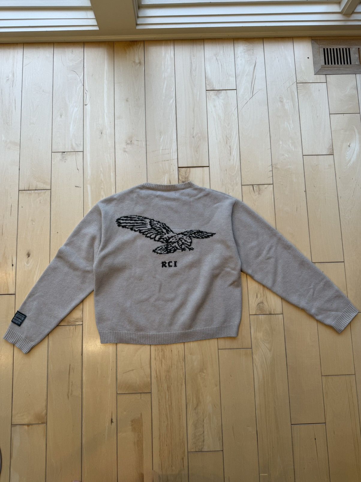Reese Cooper Hunting with Hawks Wool Sweater Size US XL / EU 56 / 4 - 2 Thumbnail